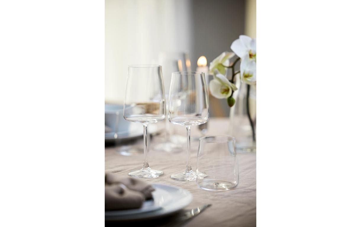Lyngby Glas Lyngby Trinkglas Zero – 6er Set, 420 ml, Ø 8,4 cm, Kristallglas, Transparent, spülmaschinenfest