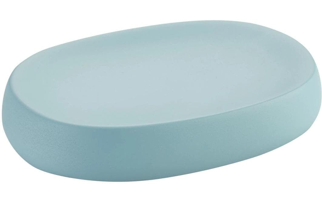 Diaqua Seifenschale Smilla – 12,7×9×2,4 cm, Polyresin, Aqua (oval)