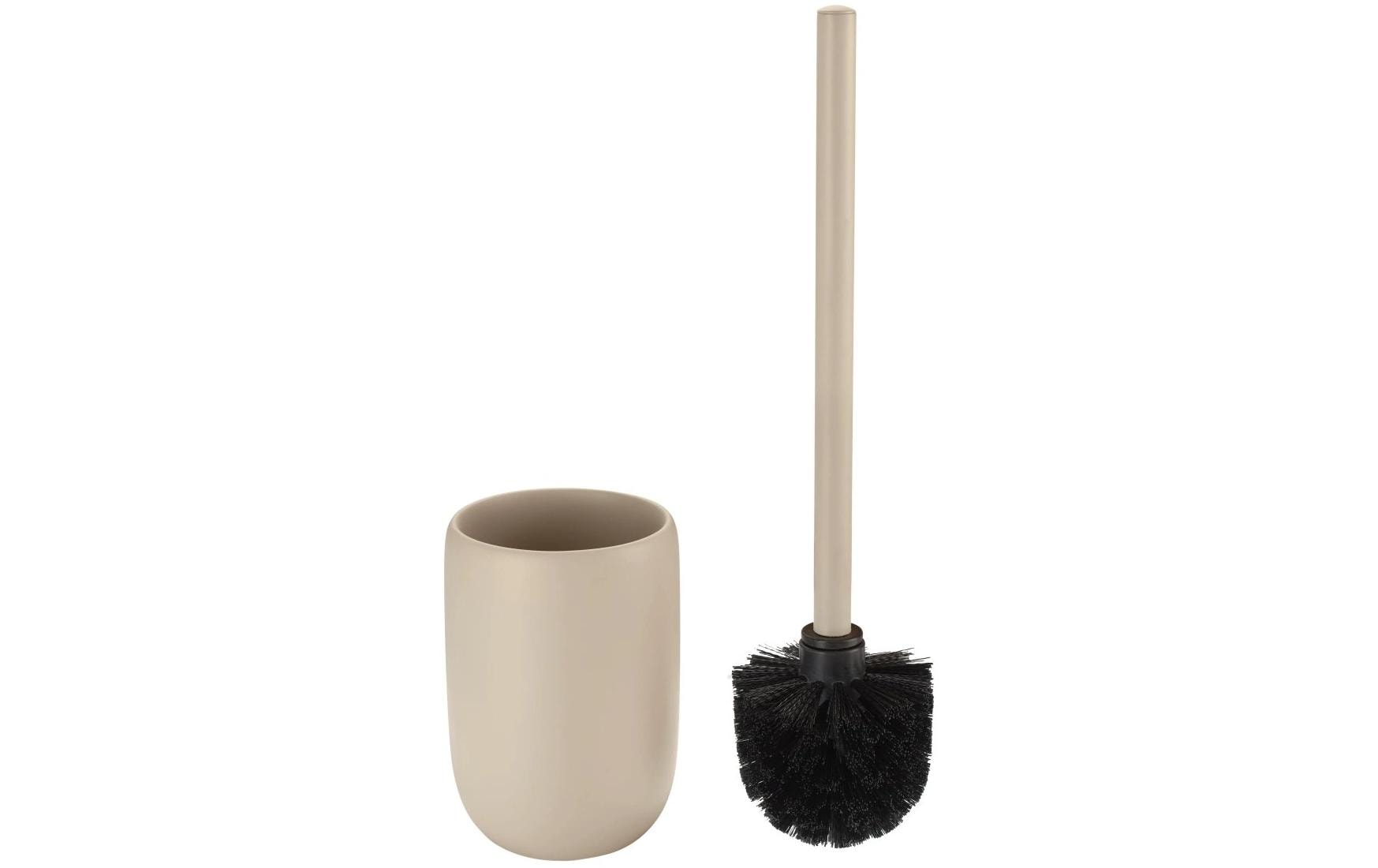 Diaqua Toilettenbürsten-Set – Polyresin, beige, einfach zu reinigen, H 36 cm, Ø 9,5 cm