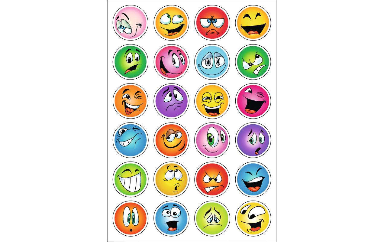 HERMA Schmucketiketten Belohnungssticker Smileys – 48 Stück – permanent – mehrfarbig