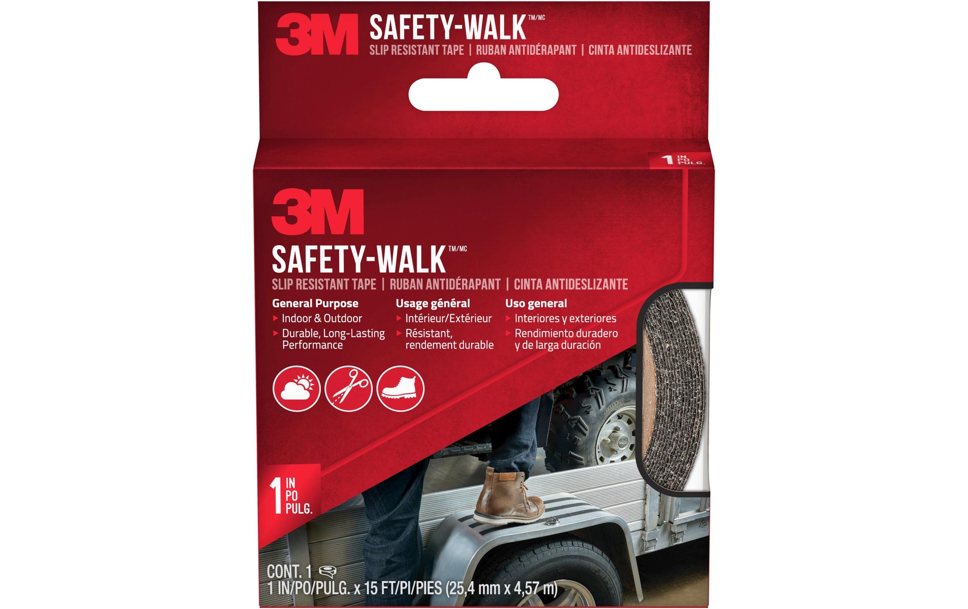 3M Safety-Walk Antirutschbelag 610B-R1X180 – Schwarz
