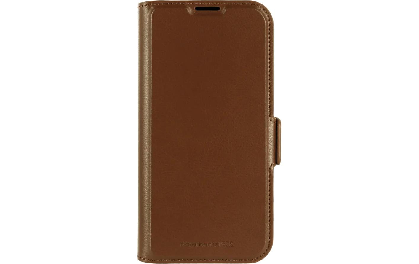 dbramante1928 Oslo Pro Wallethülle – für Apple iPhone 16e, mit Ständer, 3 Kartenfächer, PU, Dunkelbraun, recycelt