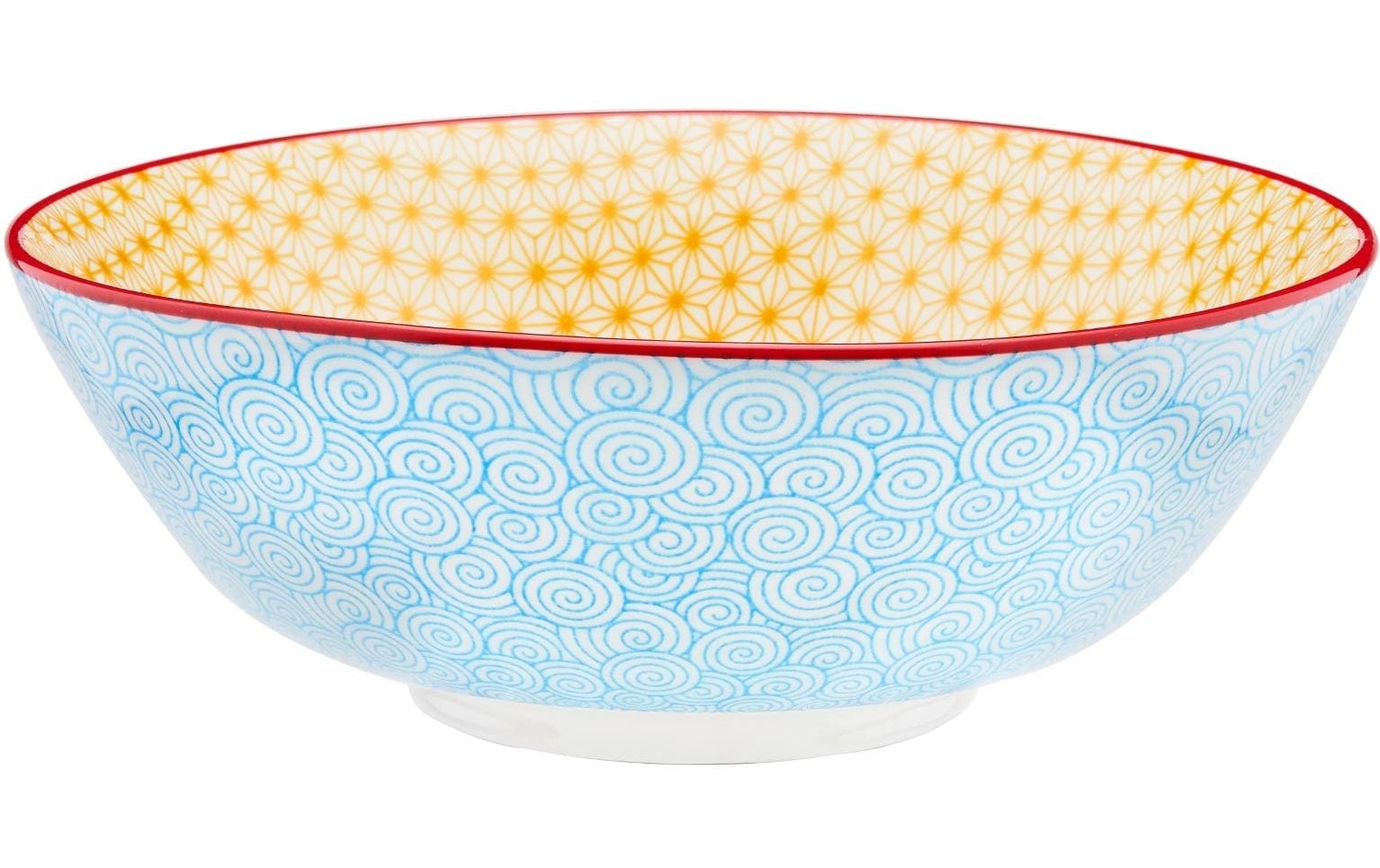 Björn PATTERN Suppenteller – Porzellan, Mehrfarbig, Ø 21,0 cm, 6 Stück