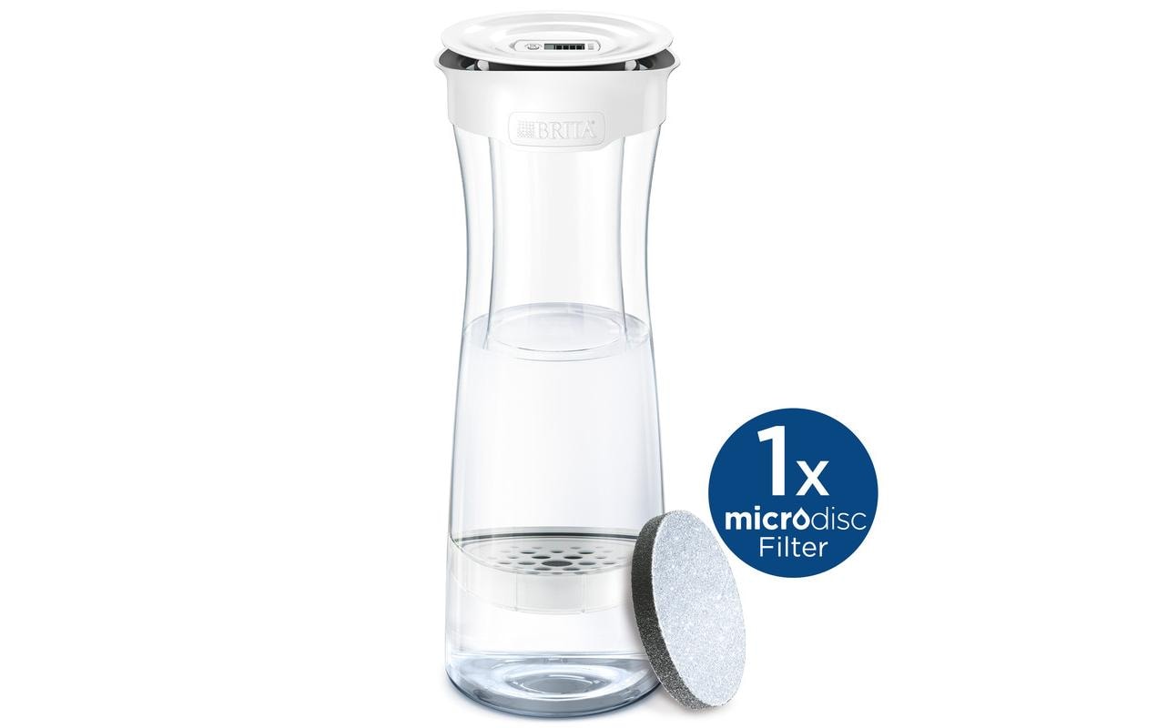 Brita Tischwasserfilter – 1,3 l, inkl. 1 Kartusche, Aktivkohlefilter, Weiss