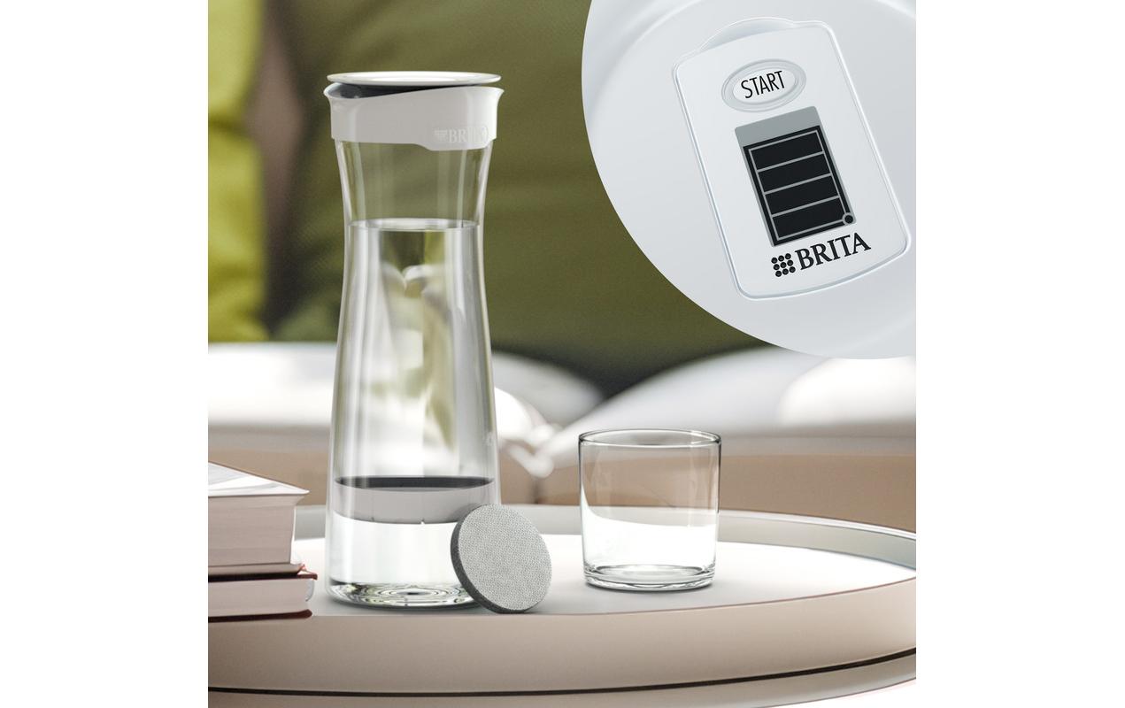 Brita Tischwasserfilter – 1,3 l, inkl. 1 Kartusche, Aktivkohlefilter, Weiss