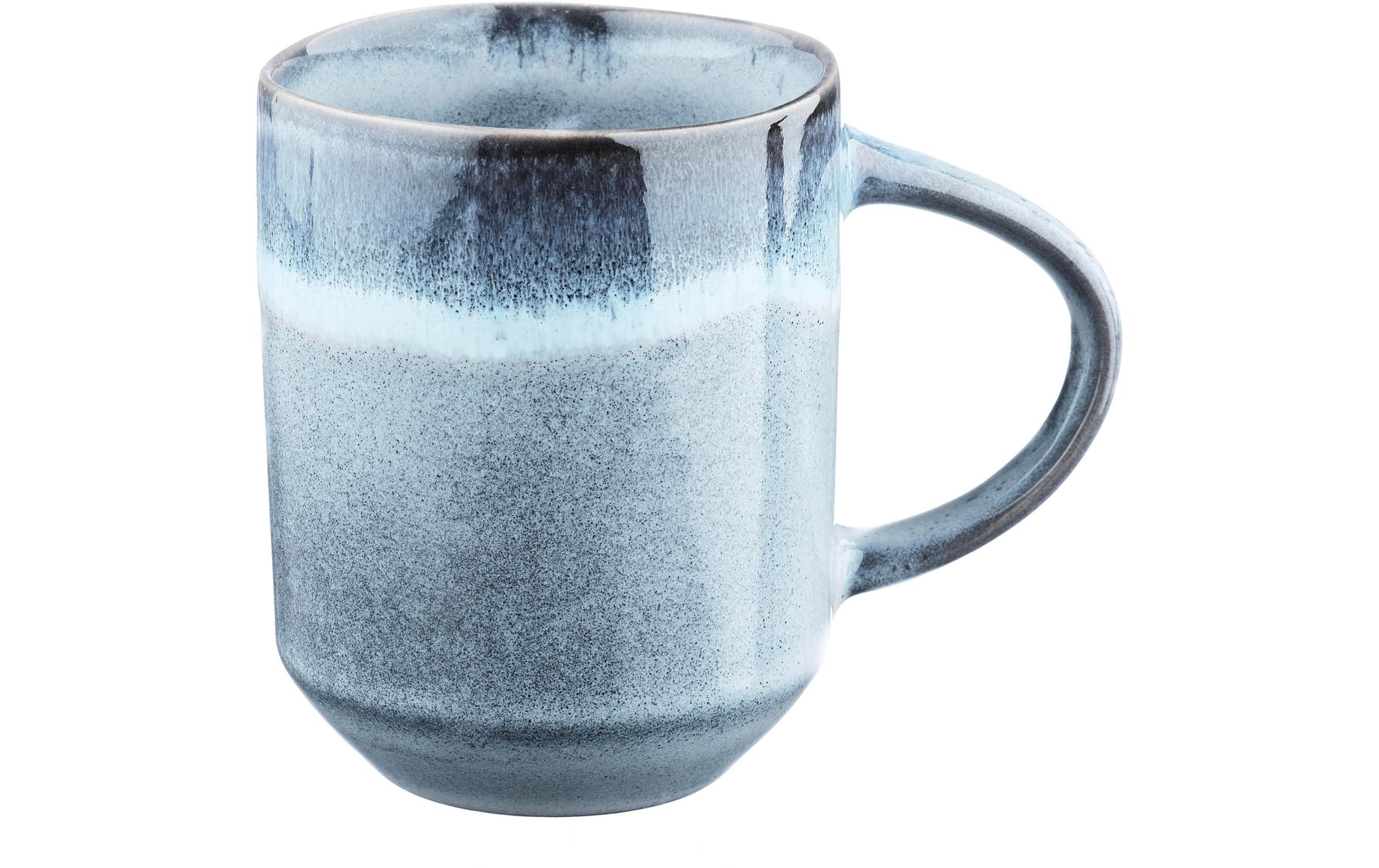 Björn GENESIS Tasse – 0,40 l, Steingut, Blau, Spülmaschinengeeignet, Mikrowellengeeignet, 6 Stück