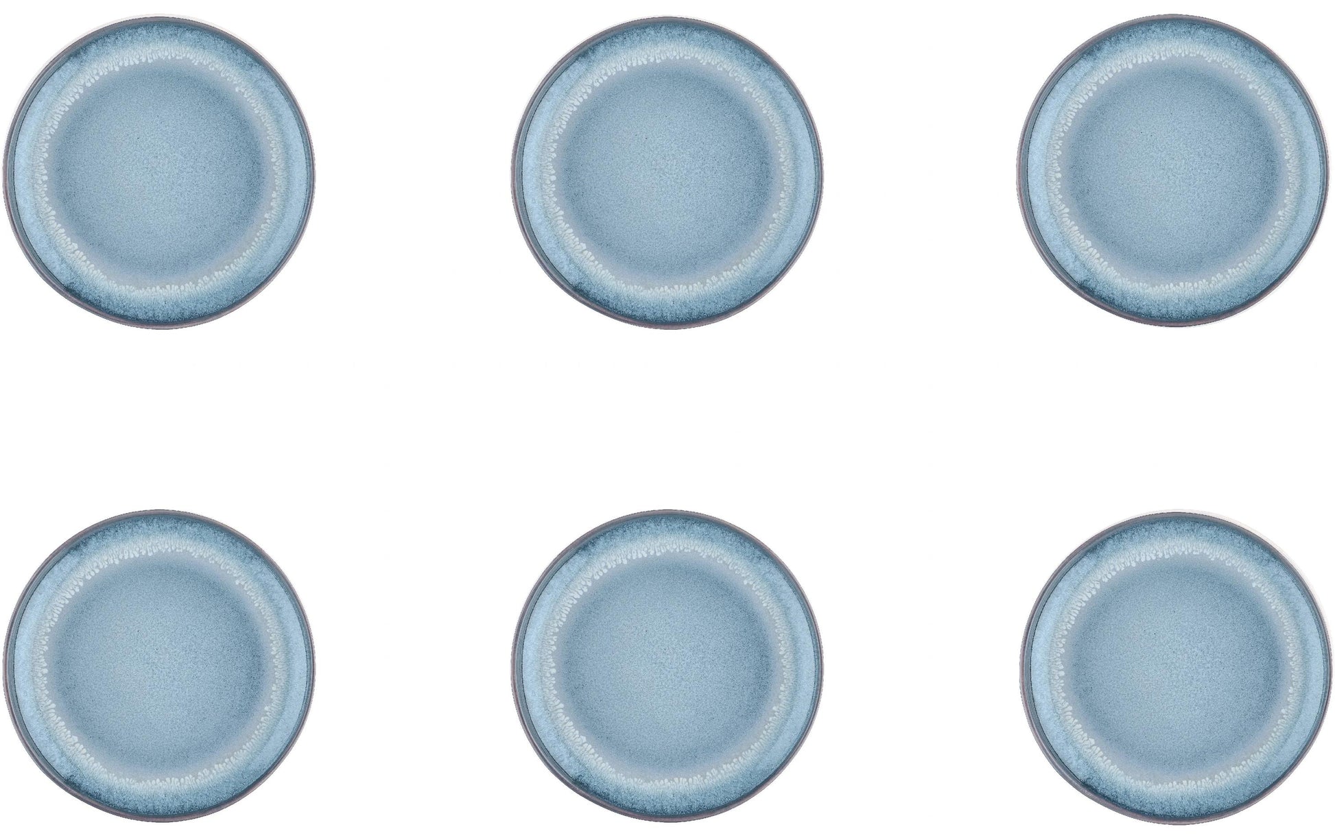 Björn Speiseteller – Steinzeug, Blau, Mikrowellengeeignet, Spülmaschinenbeständig, 6 Stück