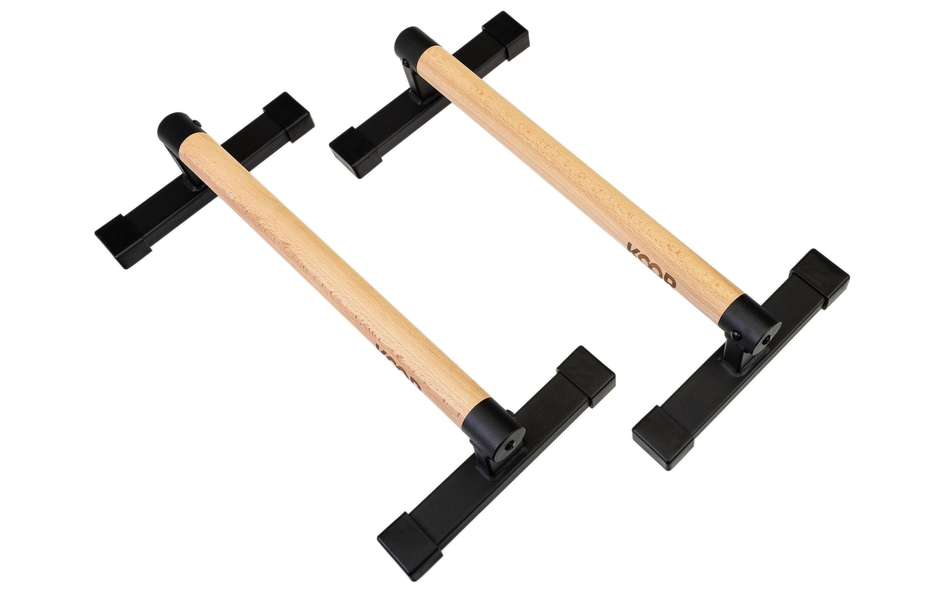 KOOR Liegestützgriffe F02710, 50 × 25 × 10 cm, 500 kg, Birke/Stahl – 2er-Set