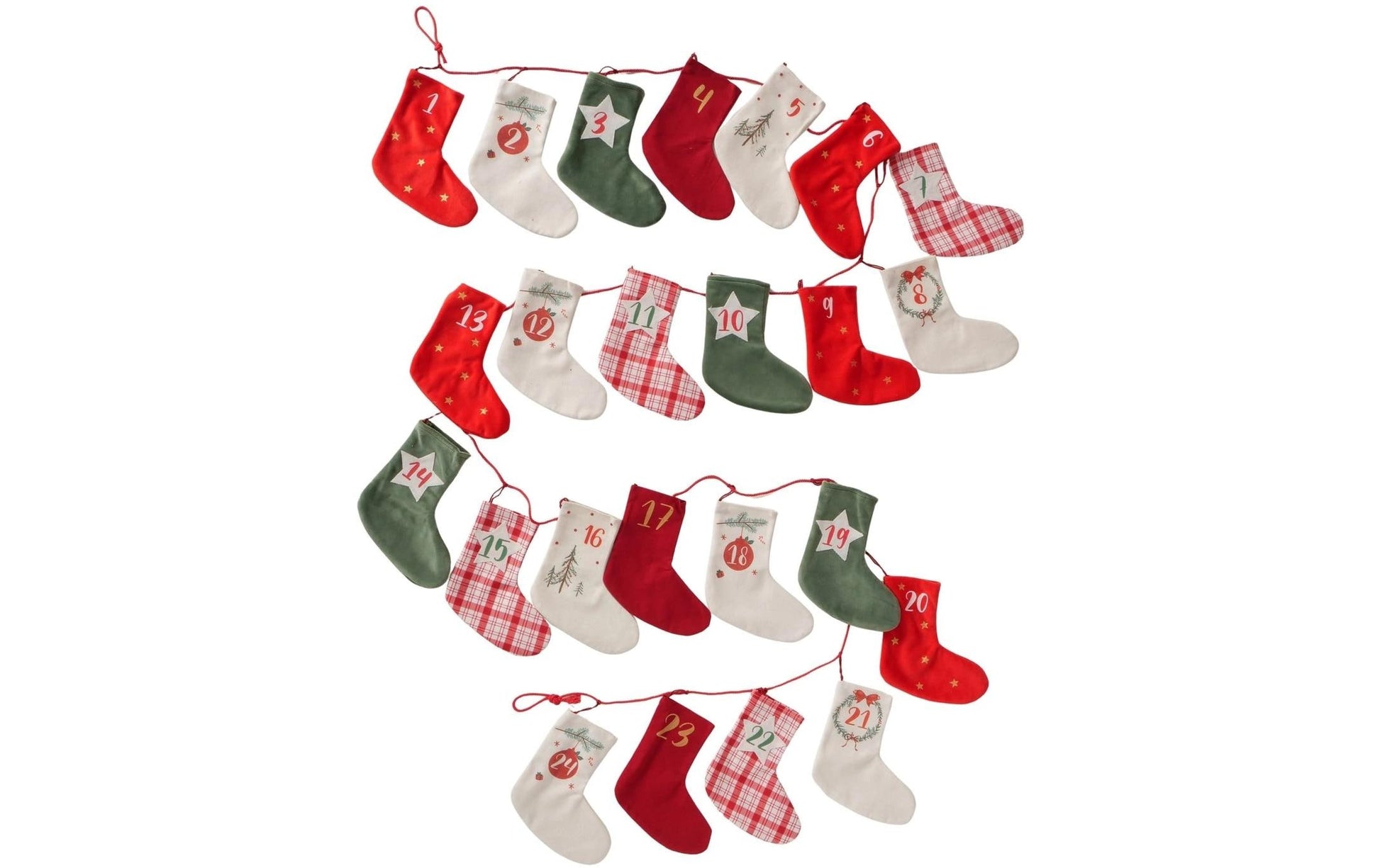Boltze Adventskalender – Weihnachten – zum Befüllen, 24 Türchen – 20 × 283 cm