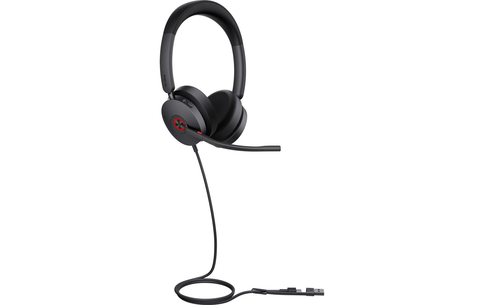 Yealink UH48 Dual – Duo Headset, On-Ear – USB-A, Noise-Cancelling Mikrofon – Schwarz, für Microsoft Teams