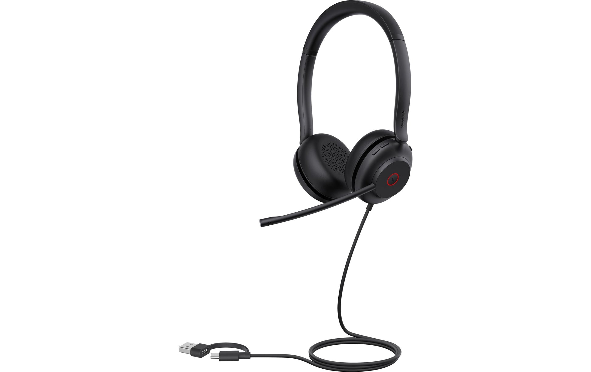 Yealink UH35 Dual UC – Duo Headset – USB‑C/USB‑A, Geräuschunterdrückung – Schwarz – für Microsoft Teams