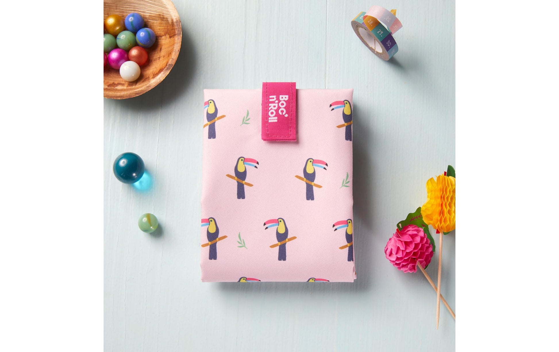 Roll'eat Boc'n'Roll – Lunchwrap 54 × 32 cm, Polyester (PES), Mehrfarbig, Wiederverwendbar