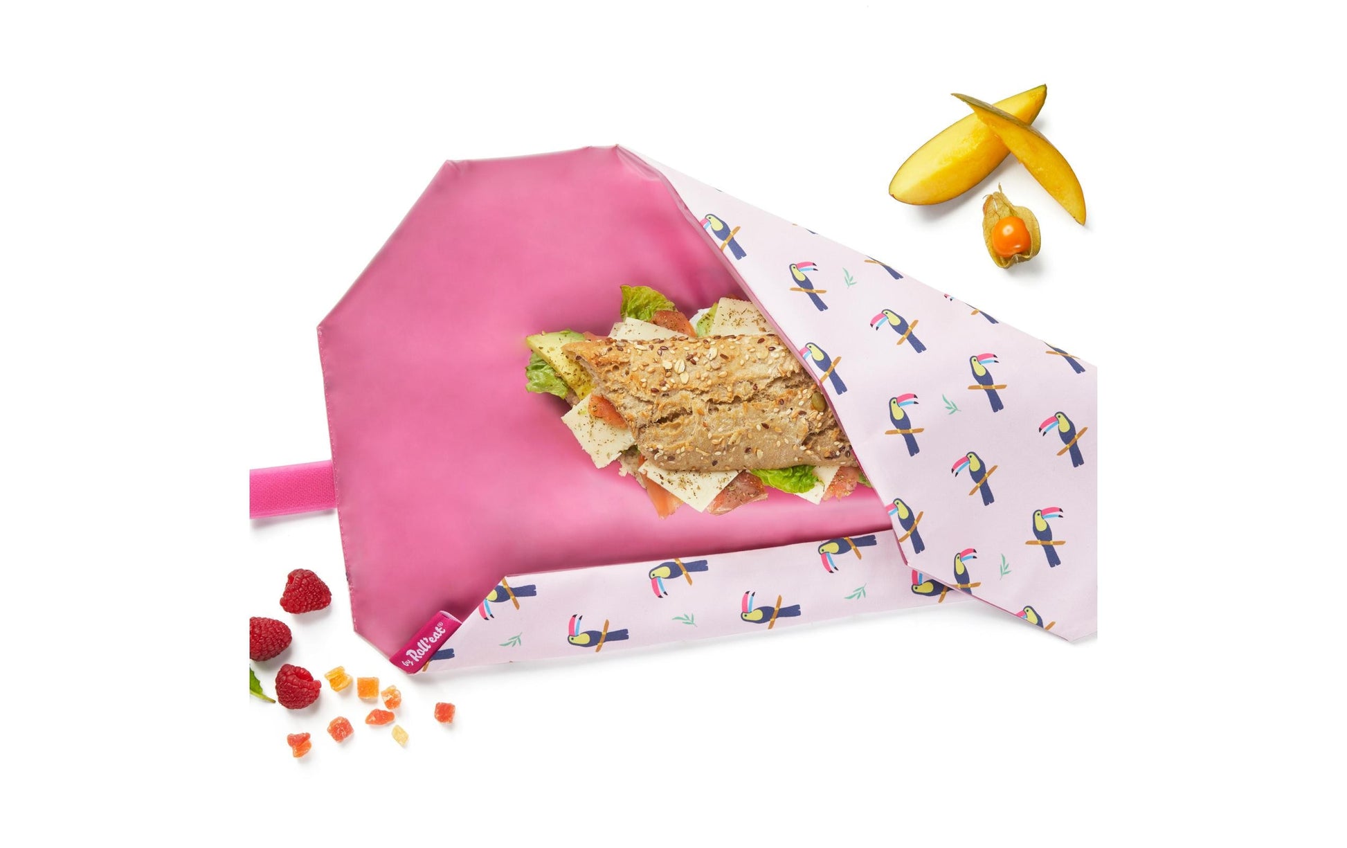 Roll'eat Boc'n'Roll – Lunchwrap 54 × 32 cm, Polyester (PES), Mehrfarbig, Wiederverwendbar