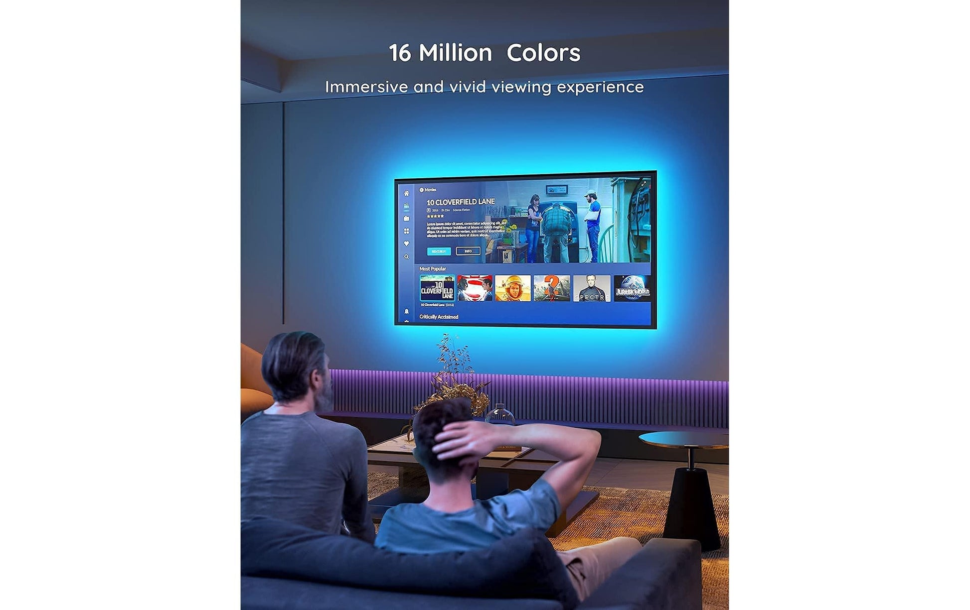 Govee TV-Backlight-Set – RGB, Bluetooth – für 57" TVs – Schwarz