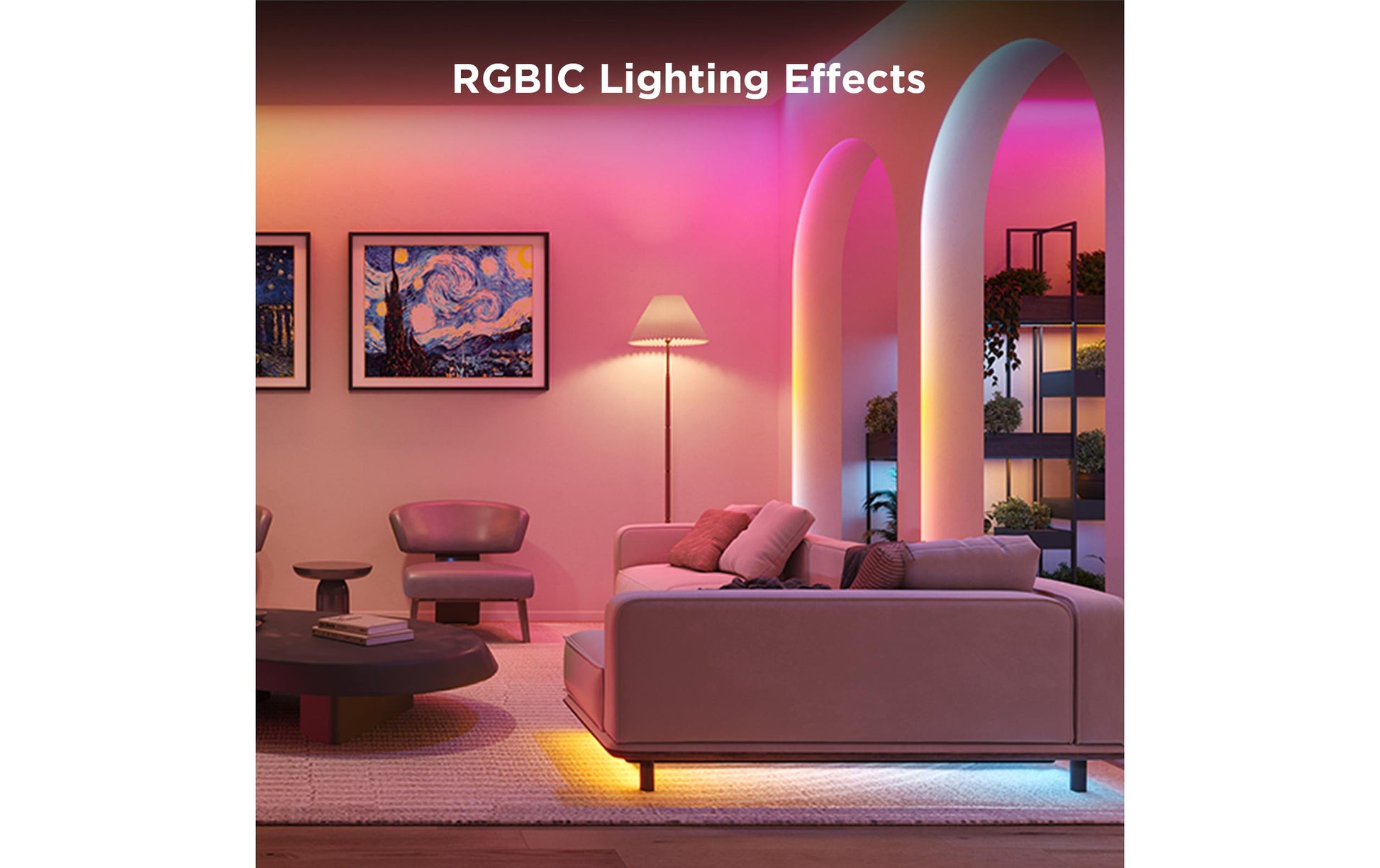 Govee LED-Strip – 3 m, 12 W, RGBIC, Bluetooth, Govee Home App, weiss, Schutzbeschichtung