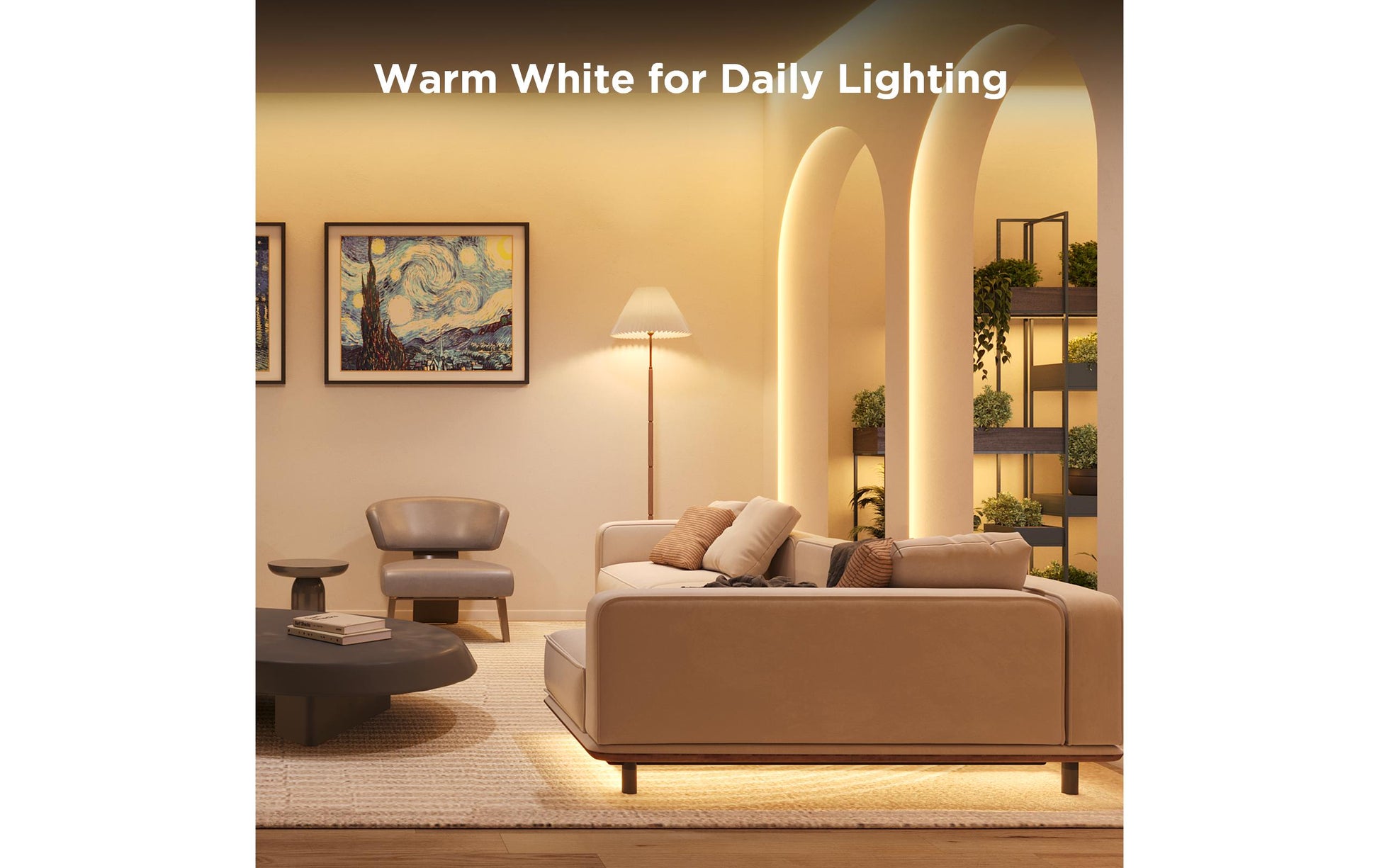 Govee LED-Strip – 3 m, 12 W, RGBIC, Bluetooth, Govee Home App, weiss, Schutzbeschichtung