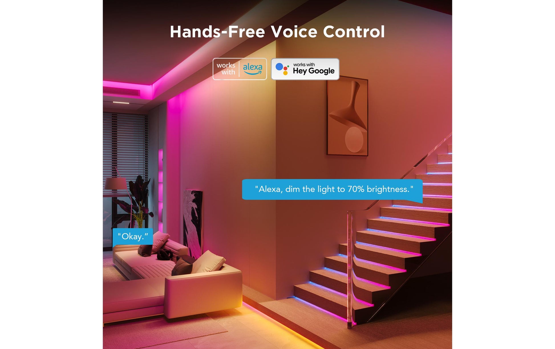 Govee LED-Strip – 3 m, 12 W, RGBIC, Bluetooth, Govee Home App, weiss, Schutzbeschichtung