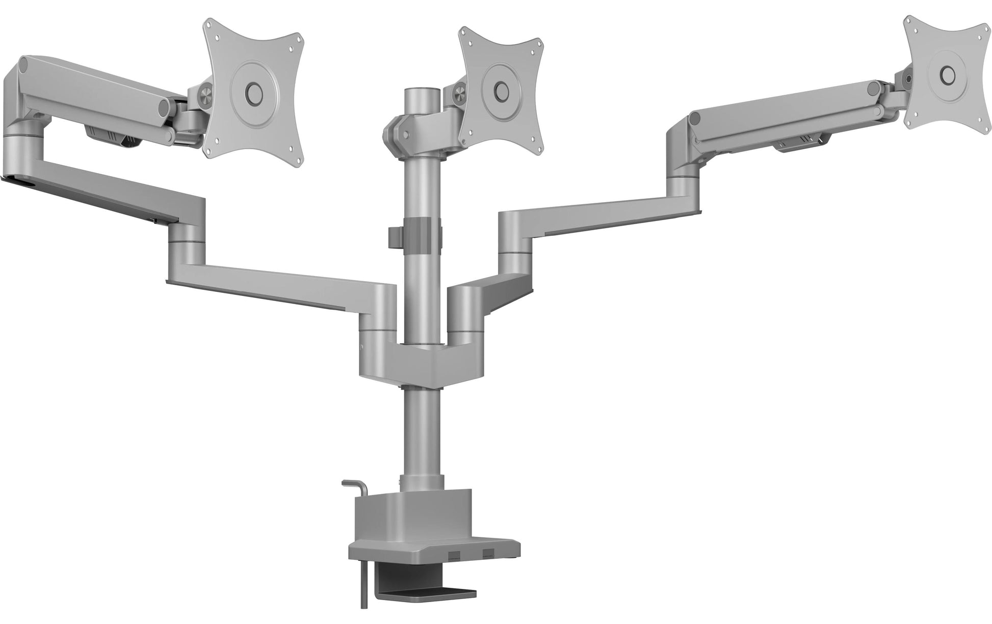 ICY BOX Tischhalterung, Triple, bis 32", 7 kg, neigbar (vertikal), silber