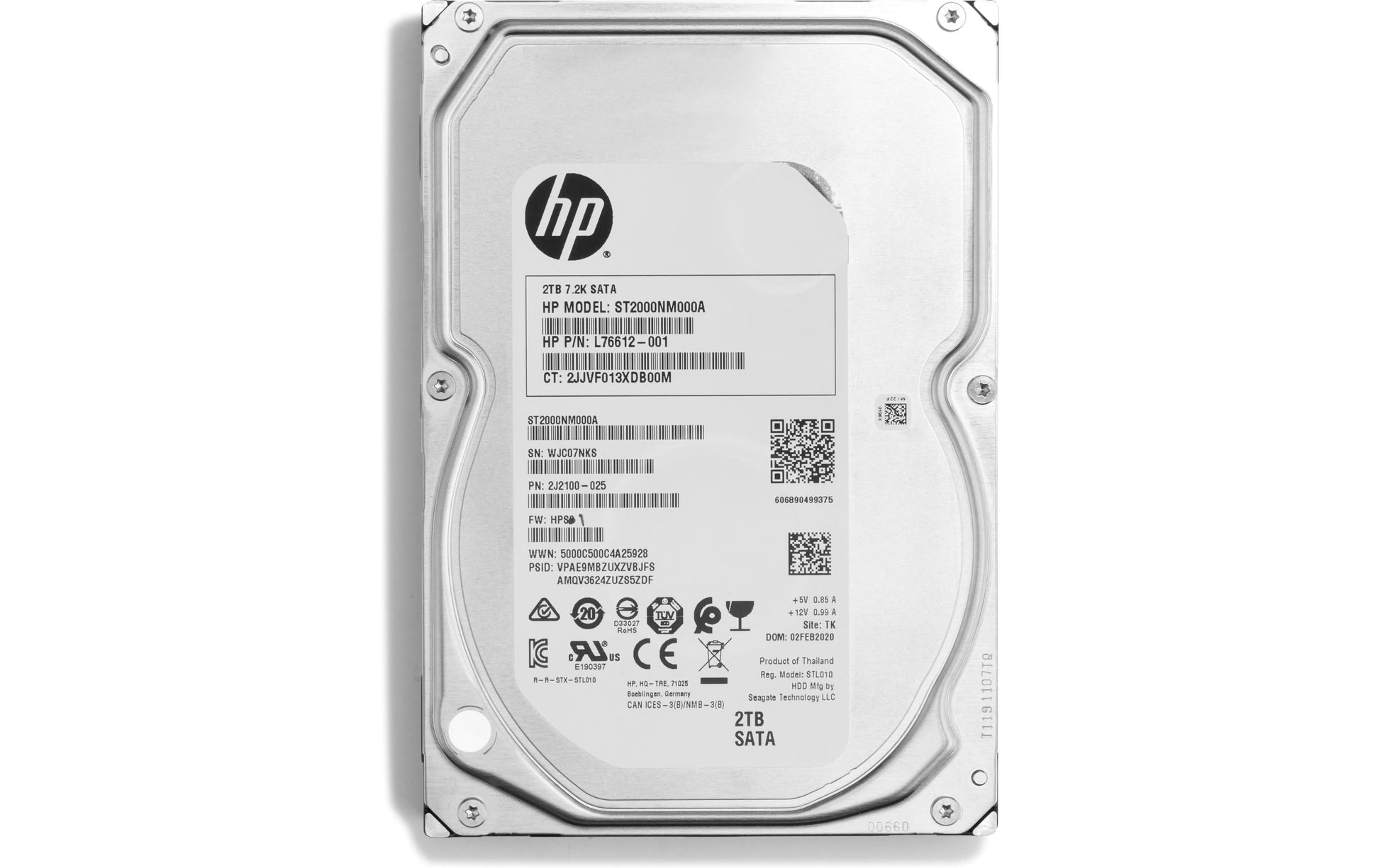 HP 2 TB – 3,5" SATA 6 Gbit/s, 7200 U/min, Desktop/PC