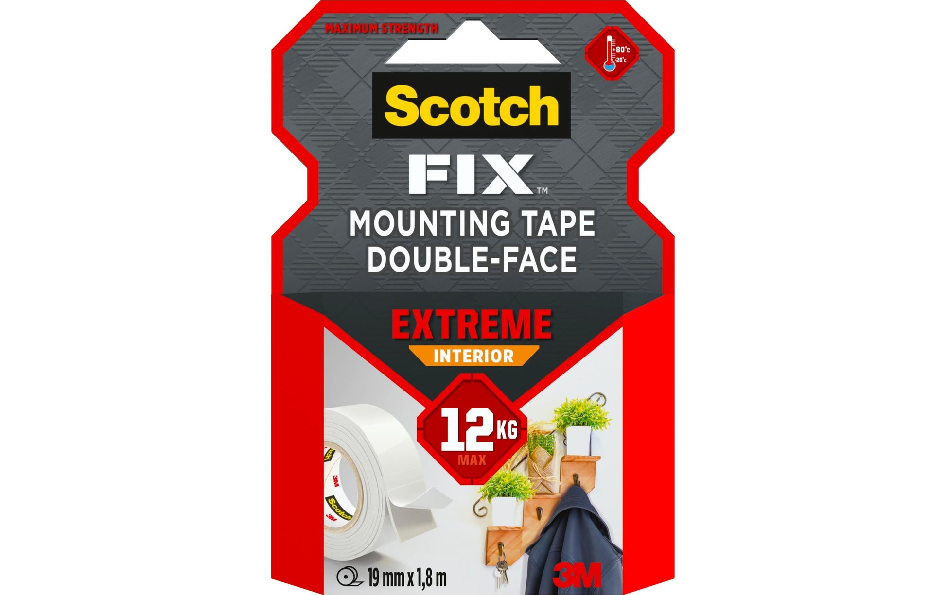 3M Scotch-Fix Extreme Montageband Innen – 19 mm × 1,8 m, weiss