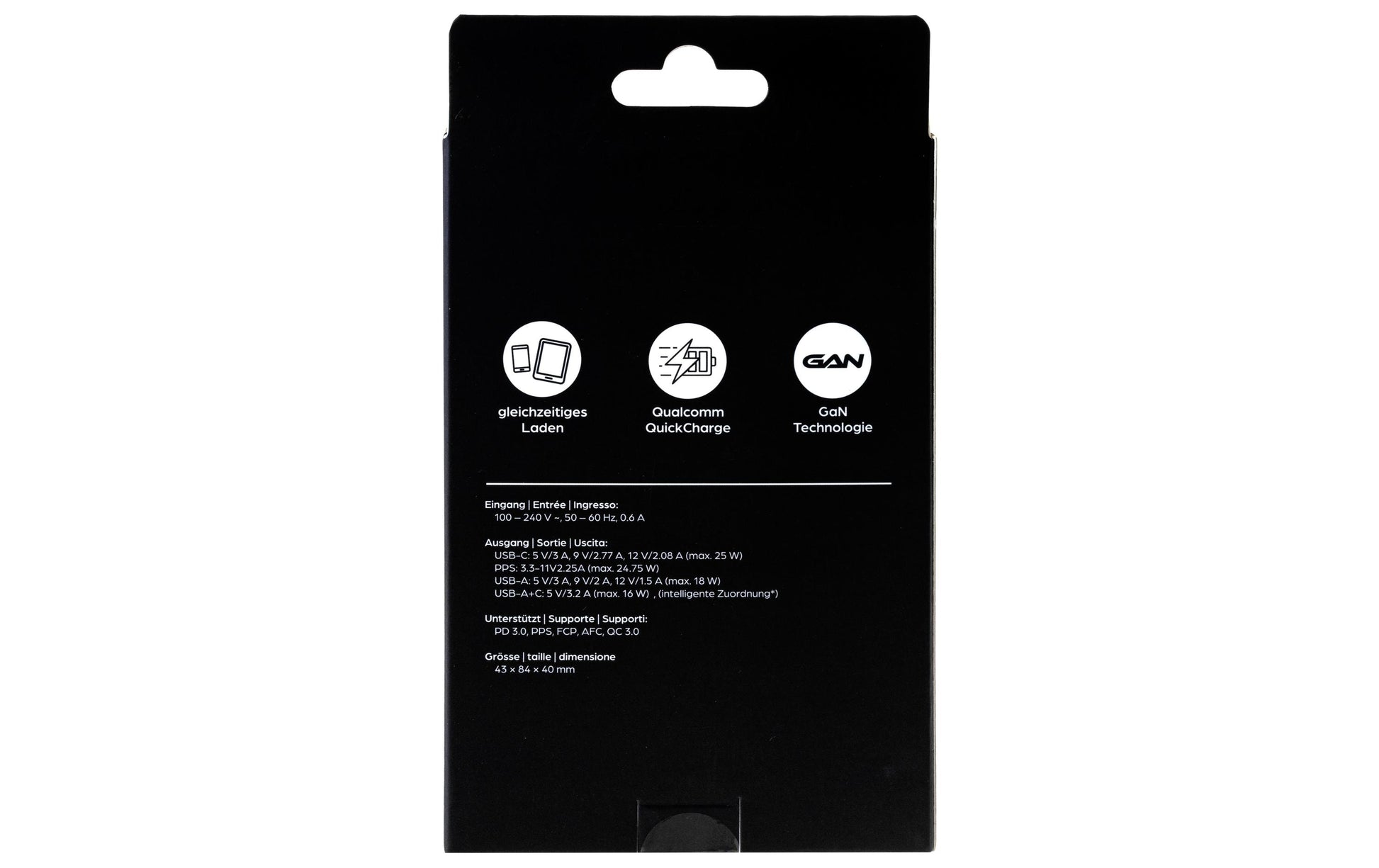 ONIT F02793 USB-Wandladegerät 25 W – USB-C×1, USB-A×1 – PD 3.0, PPS, QC 3.0, GaN, EU-Stecker (Typ C)
