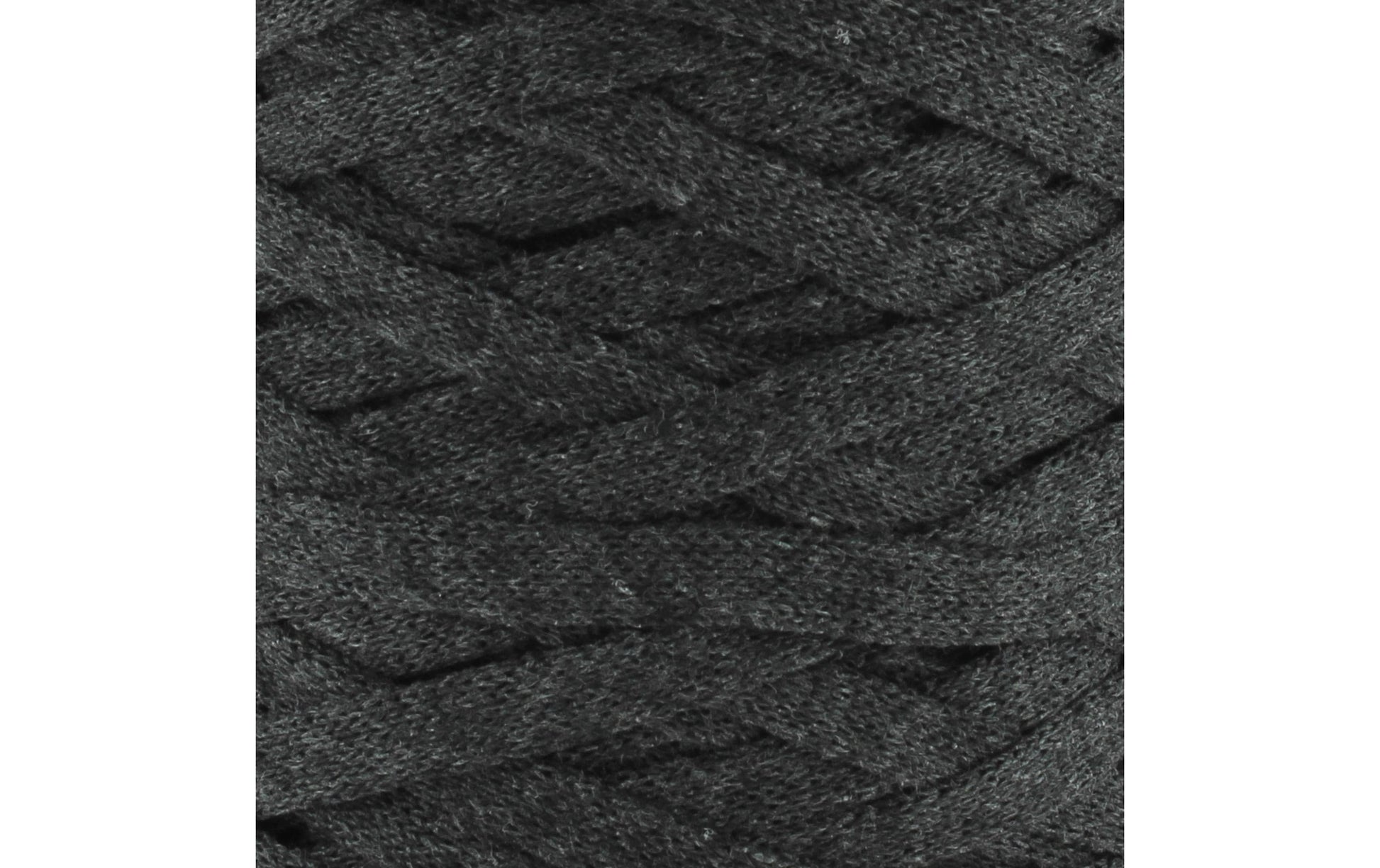 Hoooked RibbonXL Textilgarn Anthrazit – 250 g, 120 m, Baumwolle, Nadel 8–12 mm