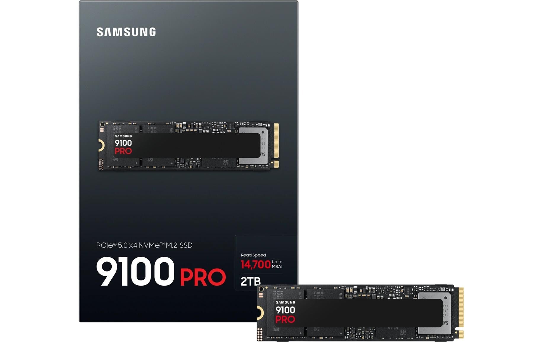 Samsung 9100 PRO – M.2 2280 SSD, 2 TB, PCIe 5.0 x4 NVMe, 14700/13400 MB/s