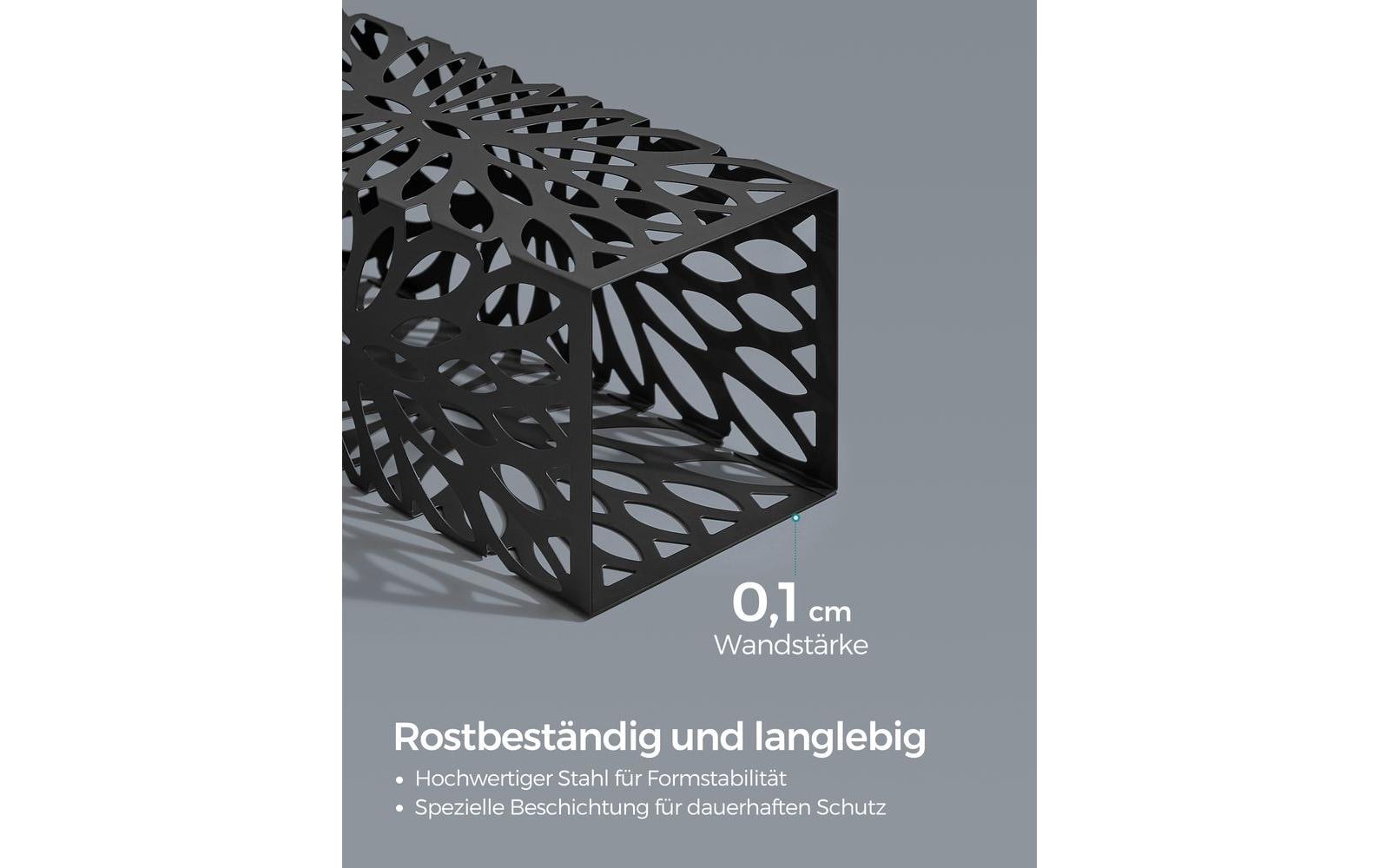Songmics Schirmständer – Kunststoff/Stahl, Grau, 15,5 × 15,5 × 41 cm