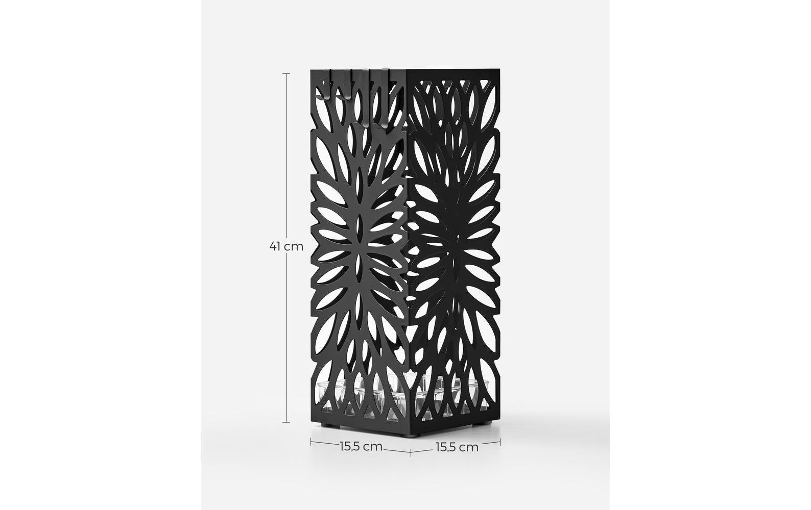 Songmics Schirmständer – Kunststoff/Stahl, Grau, 15,5 × 15,5 × 41 cm