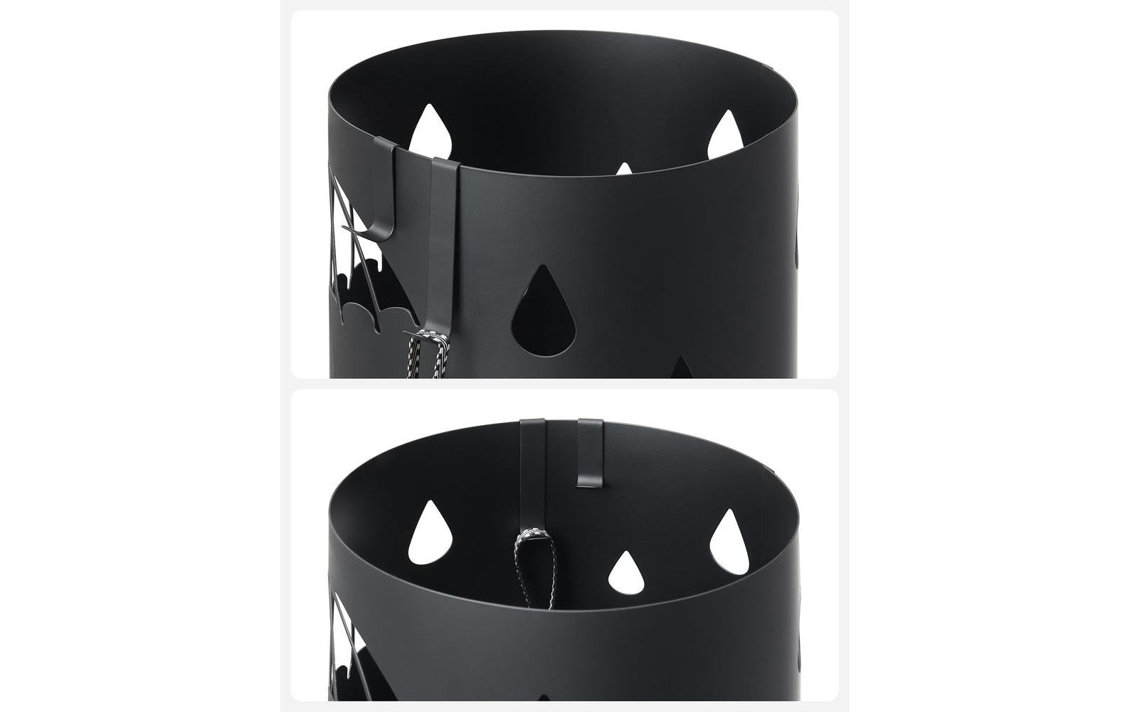 Songmics Schirmständer – Stahl/Kunststoff – Schwarz – Ø 170 × H 410 mm