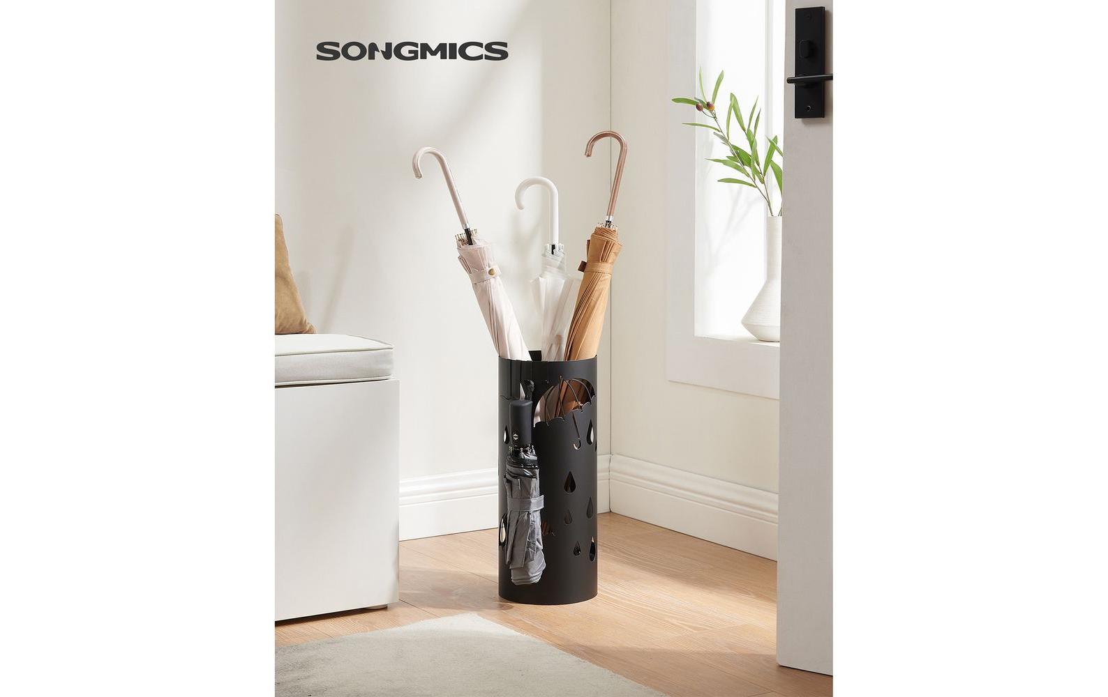 Songmics Schirmständer – Stahl/Kunststoff – Schwarz – Ø 170 × H 410 mm