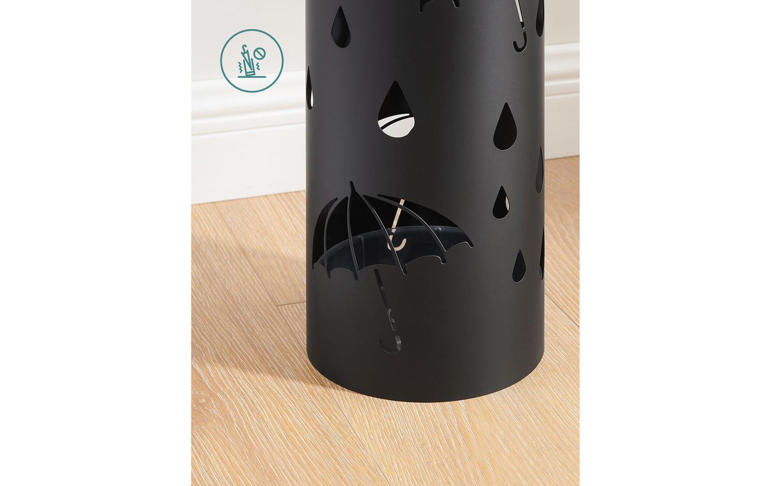 Songmics Schirmständer – Stahl/Kunststoff – Schwarz – Ø 170 × H 410 mm
