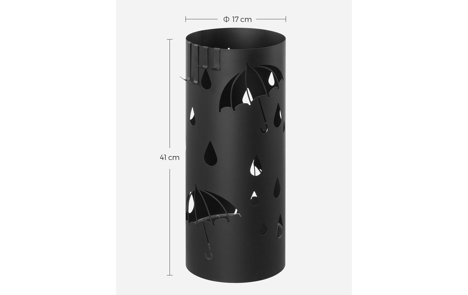 Songmics Schirmständer – Stahl/Kunststoff – Schwarz – Ø 170 × H 410 mm