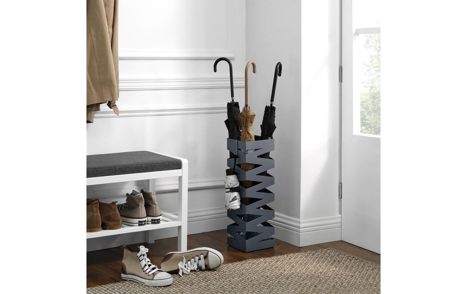 Songmics Schirmständer – Kunststoff/Stahl – Anthrazit – 155 × 490 × 155 mm