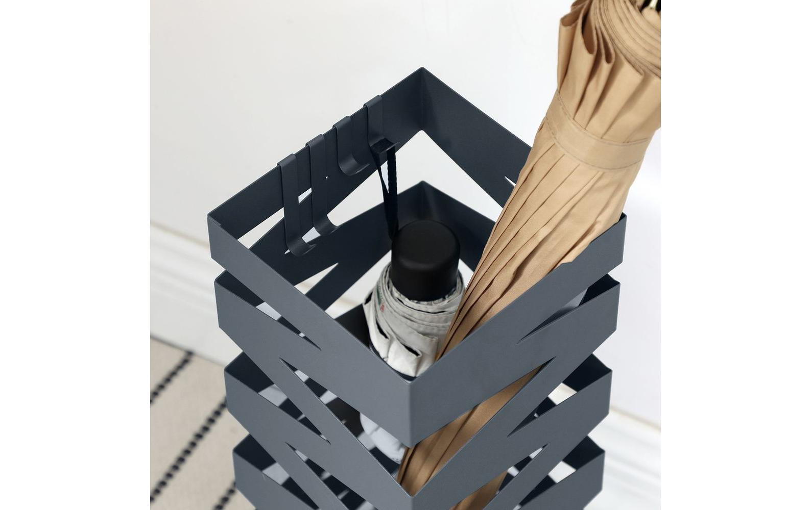 Songmics Schirmständer – Kunststoff/Stahl – Anthrazit – 155 × 490 × 155 mm