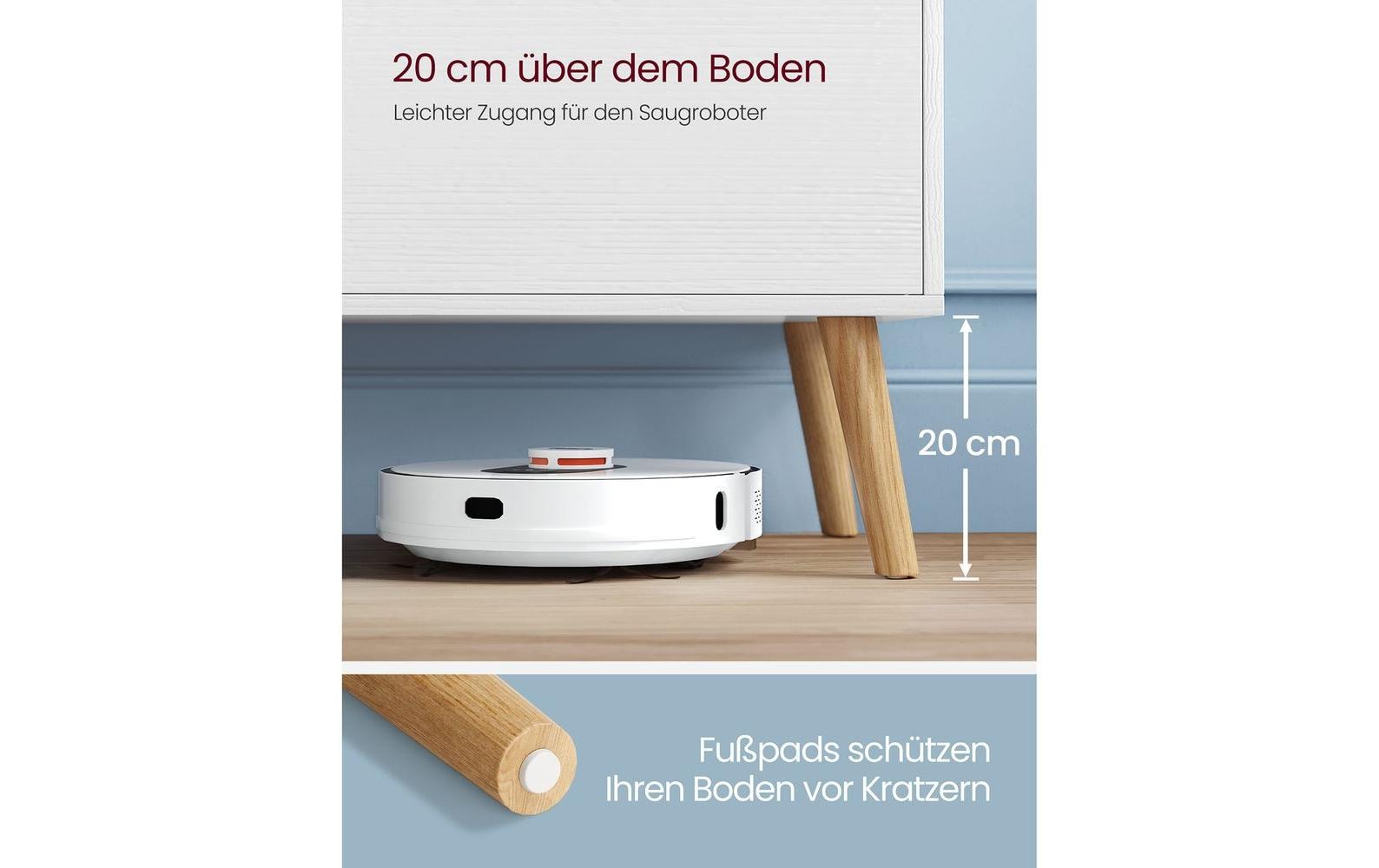 Vasagle TV-Möbel – Weiss, Spanplatte, 110 × 49,5 × 40 cm