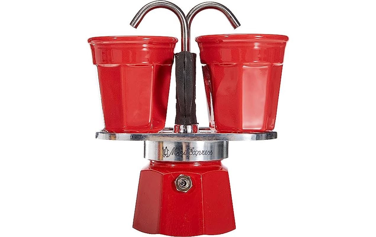 Bialetti Mini Express French Press / Kaffeebereiter – 0,1 l, 2 Tassen, Aluminium