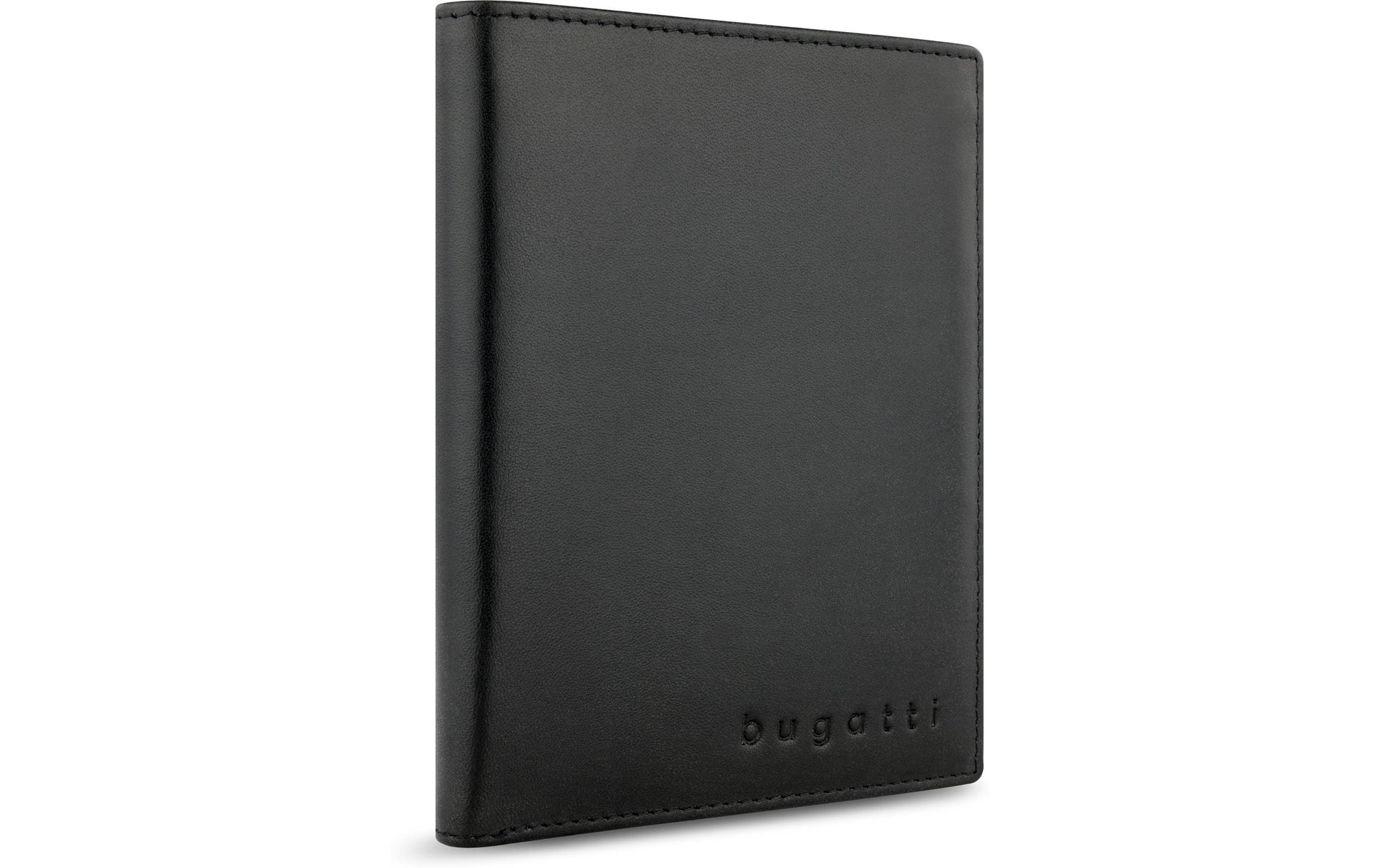 Bugatti cases Bugatti – RFID-Hochformatbörse – 8 Kartenfächer – 105 × 125 × 10 mm – Schwarz, Leder