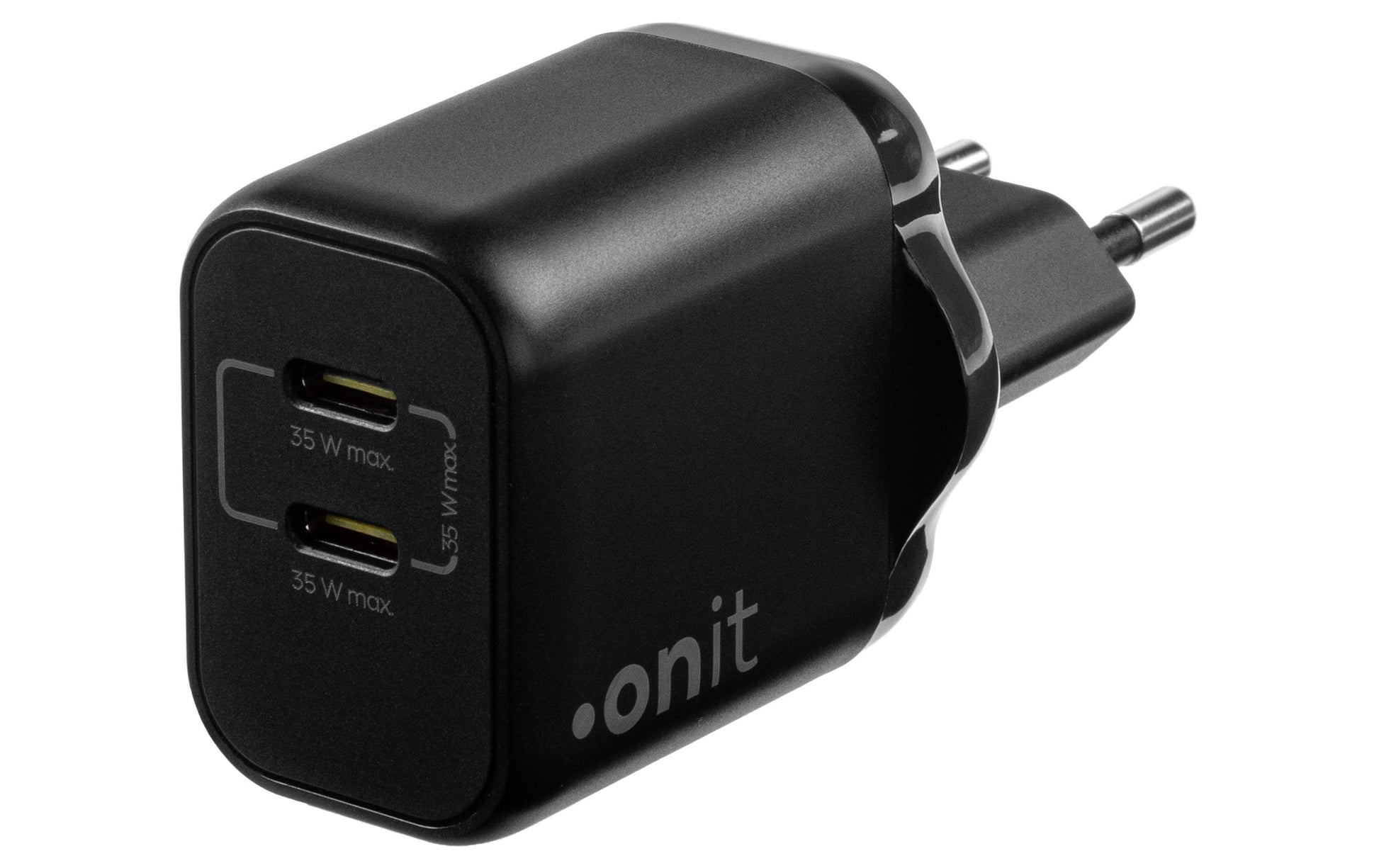 ONIT GaN USB-Ladegerät 35 W – USB-C×2 – PD 3.0, PPS, QC 3.0 – EU-Stecker (Typ C)