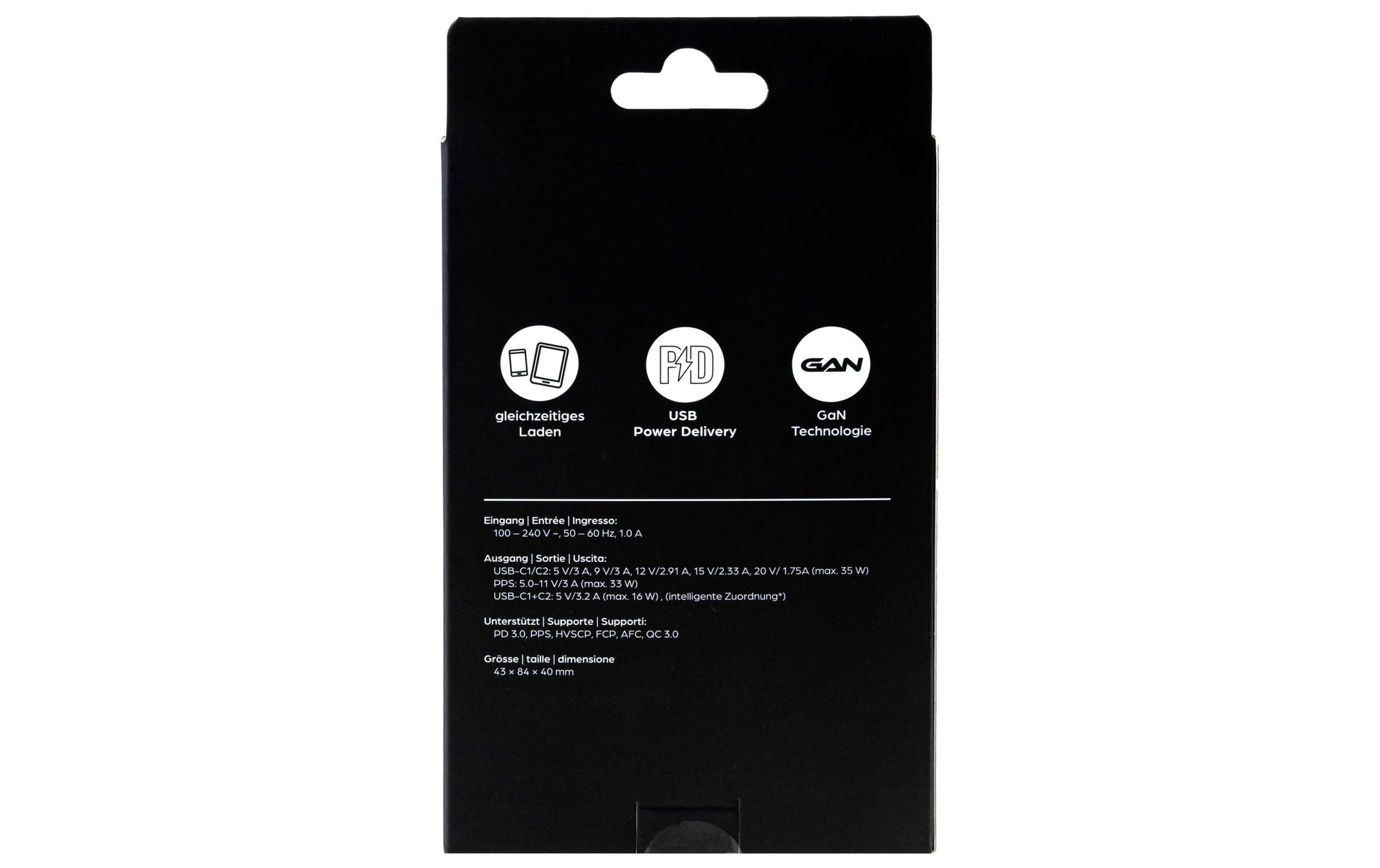 ONIT GaN USB-Ladegerät 35 W – USB-C×2 – PD 3.0, PPS, QC 3.0 – EU-Stecker (Typ C)