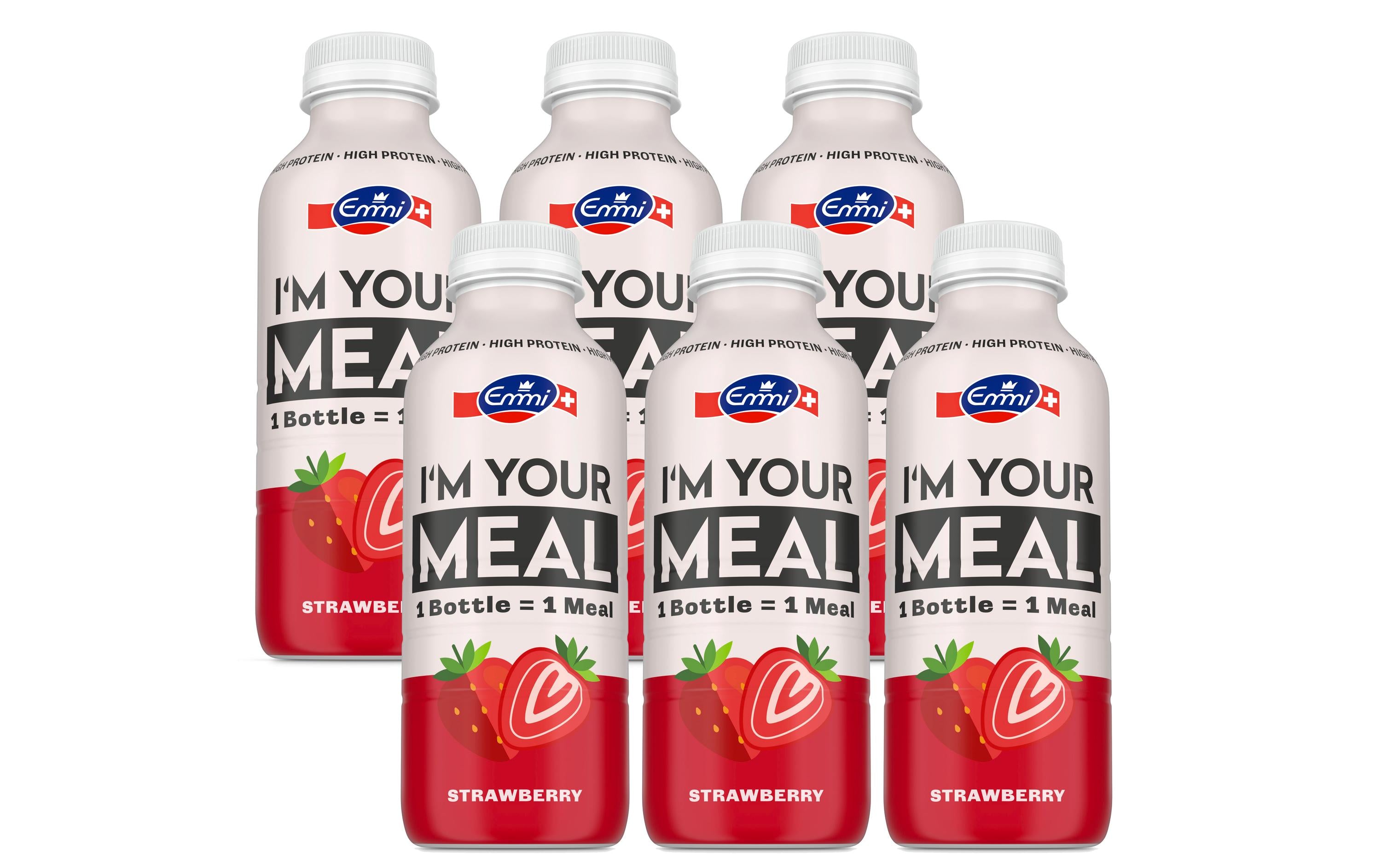 I'm your meal Emmi – Trinkmahlzeit, Erdbeere, laktosefrei, UHT – 6 × 5 dl