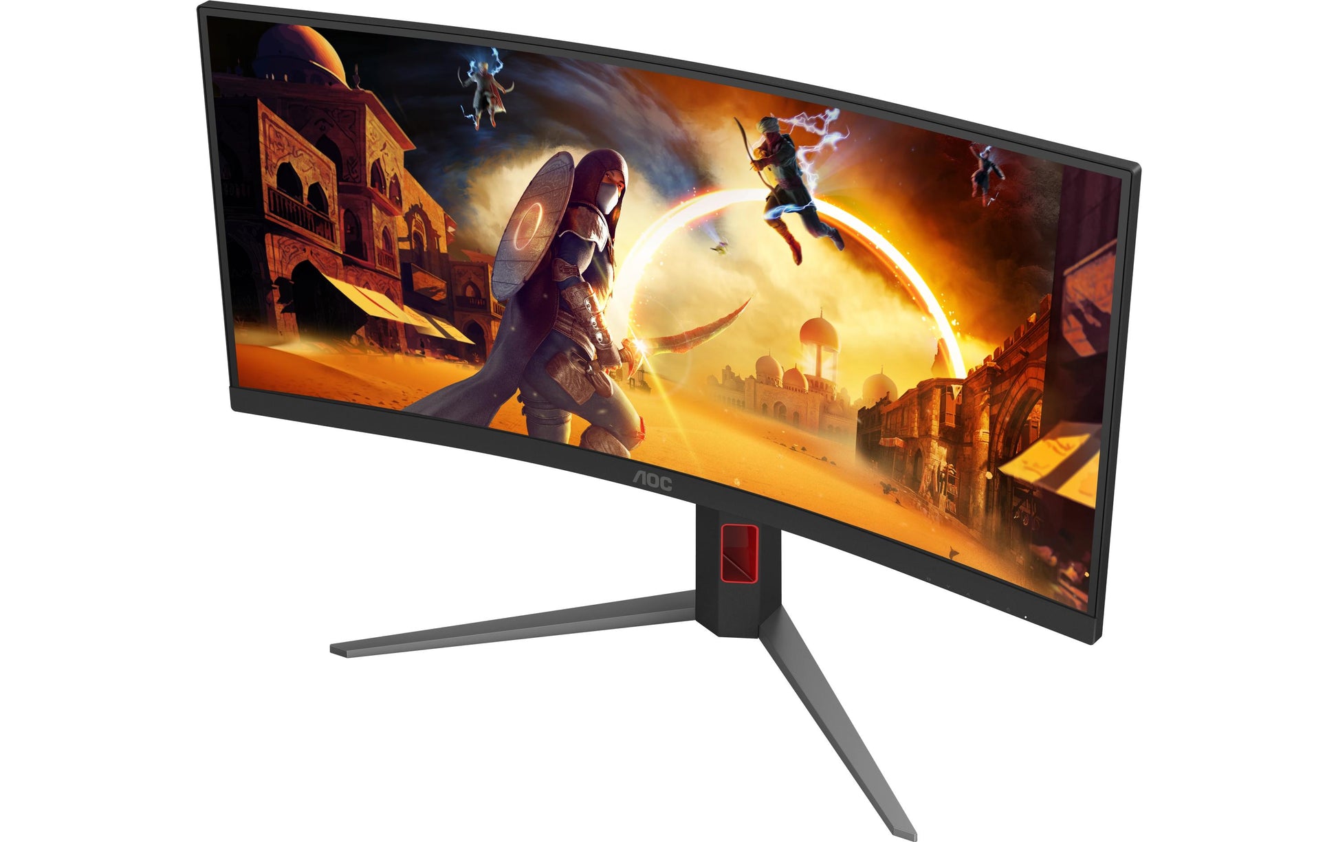 AOC CU34G4 – Monitor, 34", 3440 × 1440 (UWQHD), VA, 180 Hz, Gebogen, Adaptive Sync, Rot