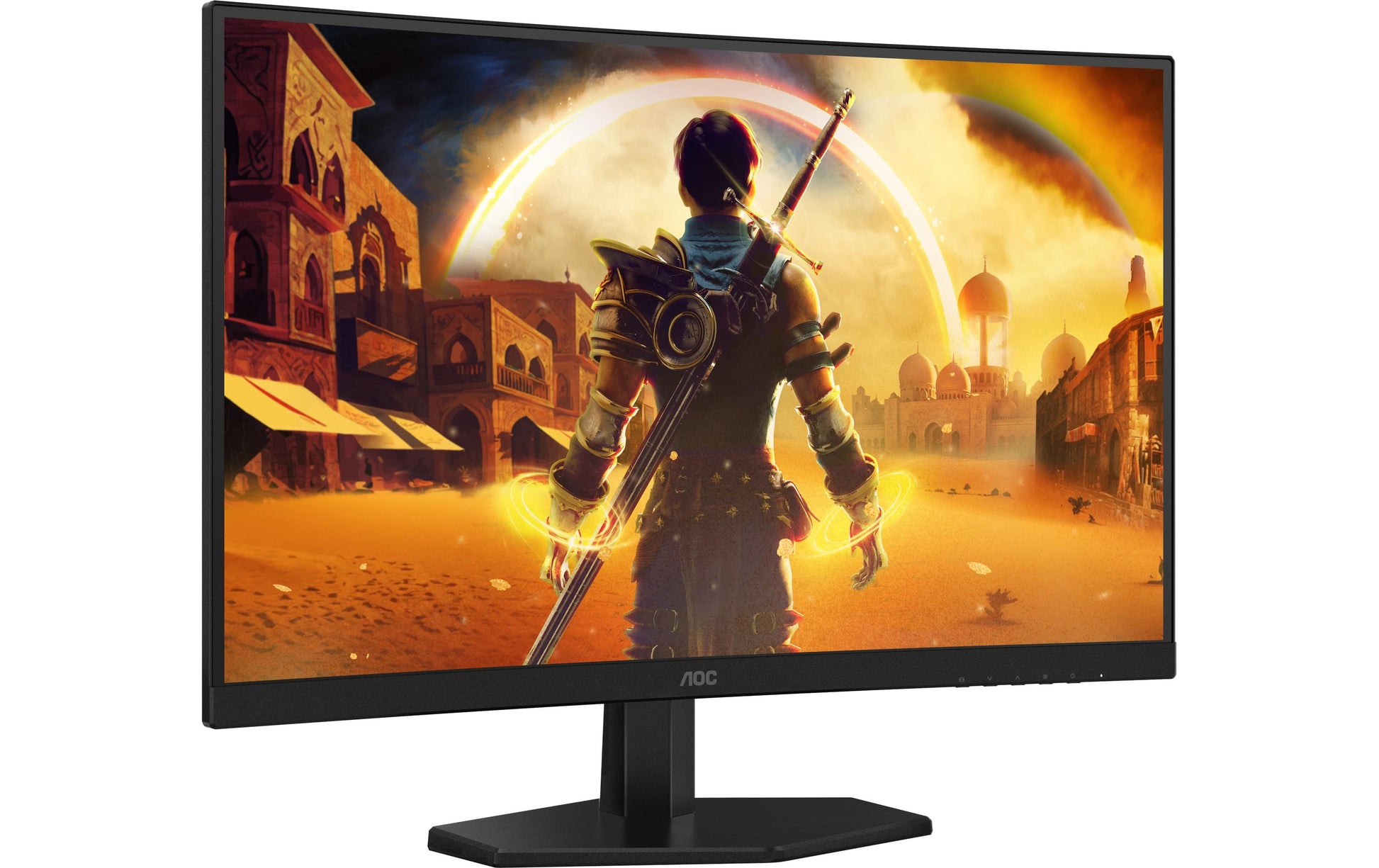 AOC C27G42E – Monitor, 27", 180 Hz, 300 cd/m², Gebogen, Adaptive Sync, Lautsprecher, VESA 100 × 100, Schwarz