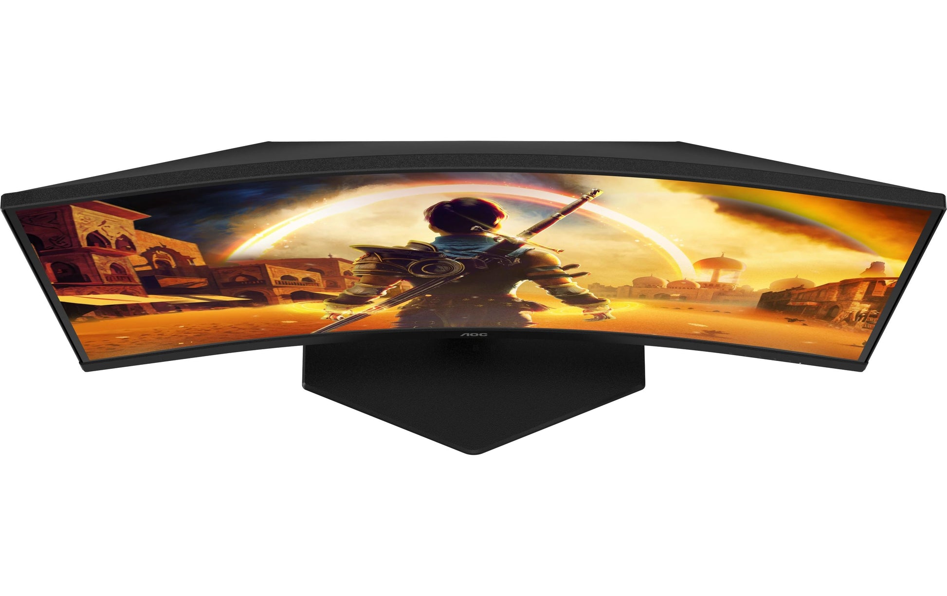 AOC C27G42E – Monitor, 27", 180 Hz, 300 cd/m², Gebogen, Adaptive Sync, Lautsprecher, VESA 100 × 100, Schwarz