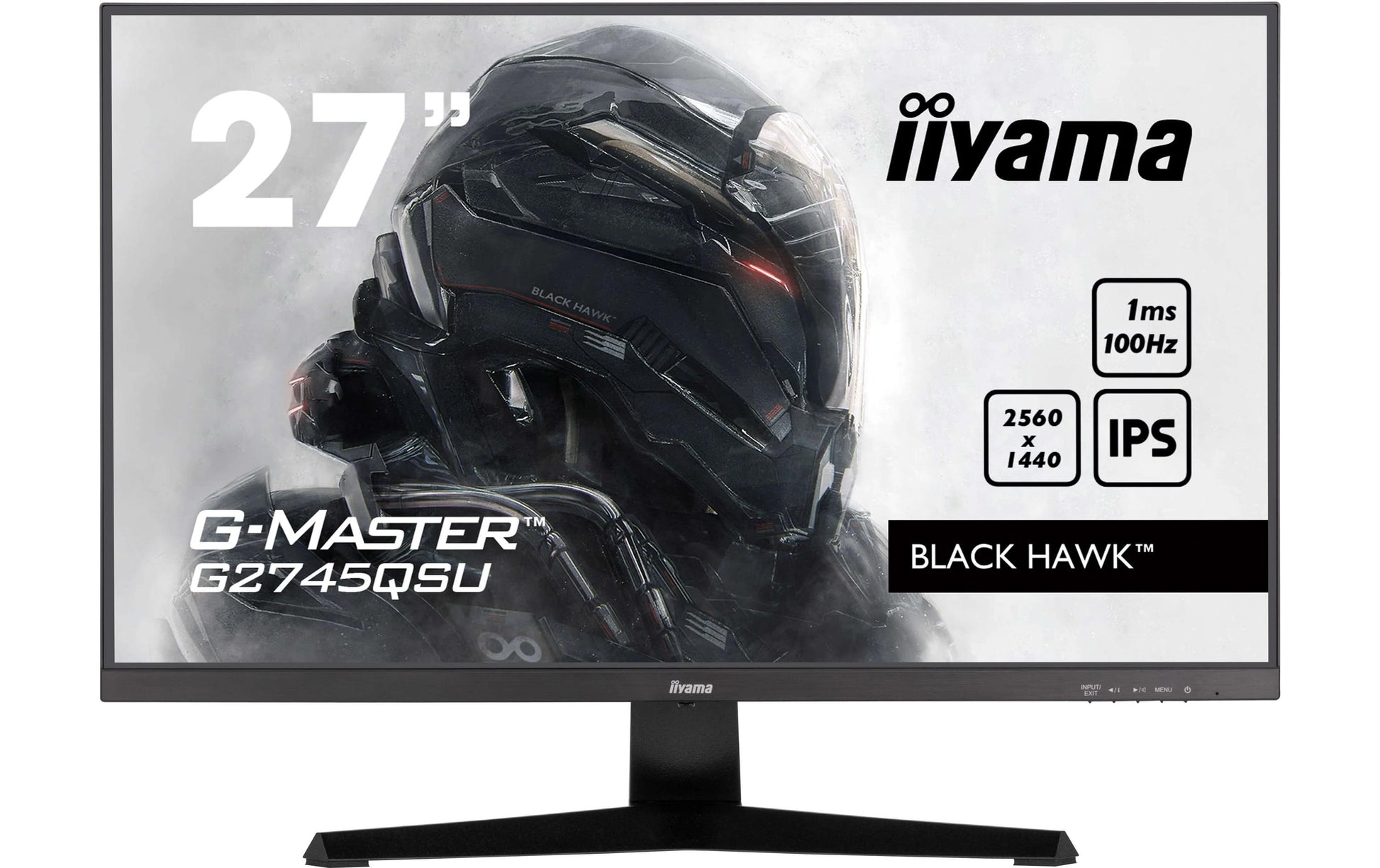 iiyama G2745QSU-B2 – Monitor, 27", IPS, 100 Hz, 300 cd/m², Adaptive Sync, VESA 100 × 100, Schwarz
