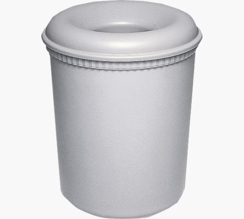 Exacompta Sicherheitspapierkorb 42541D – 15 l – Kunststoff (PP), rund – steingrau