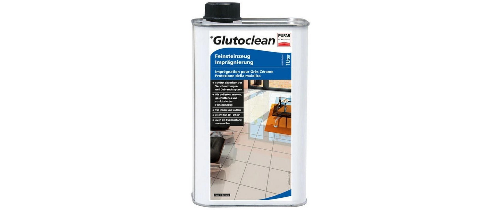 Glutoclean Imprägnierung für Feinsteinzeug – Flüssigkeit, Flasche – 1 l