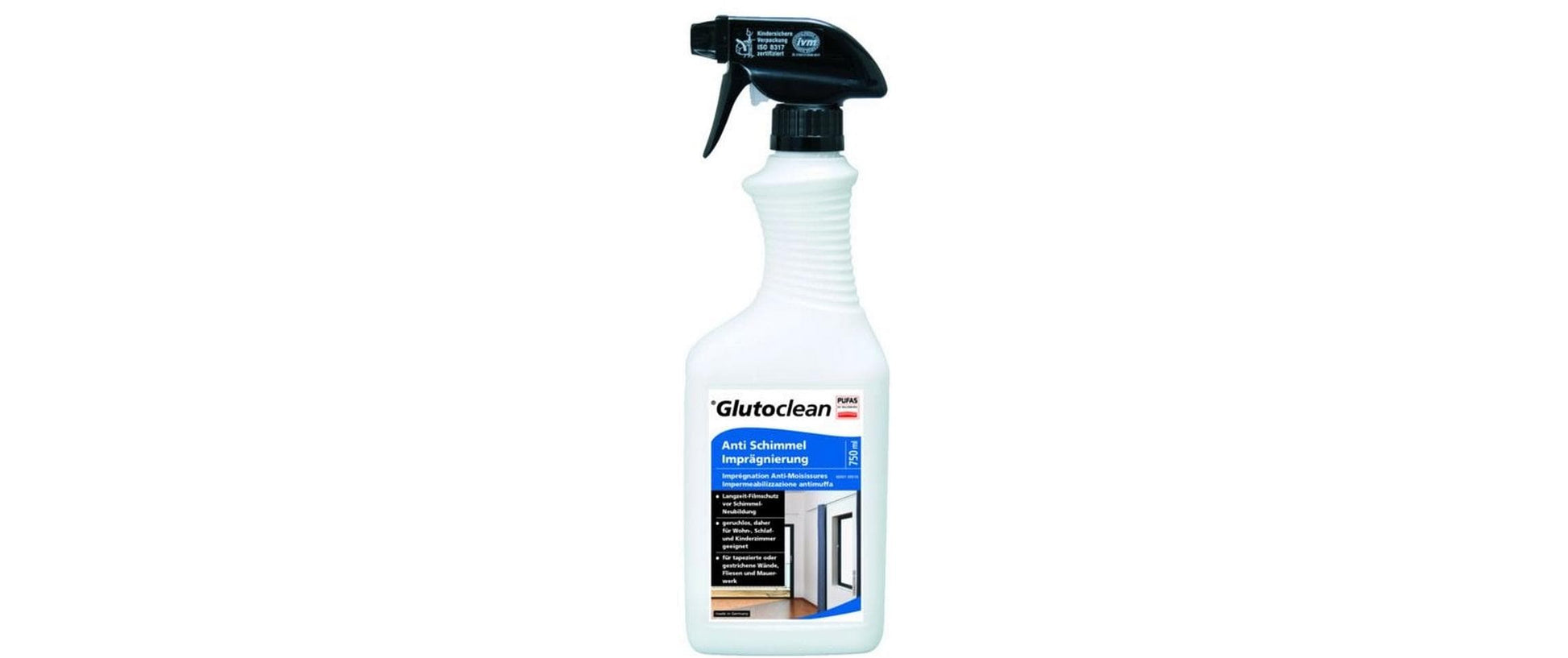 Glutoclean Anti-Schimmel-Imprägnierung (Textil) für Wohnbereich – Flüssigkeit, Spraydose – 750 ml 1 Stk.
