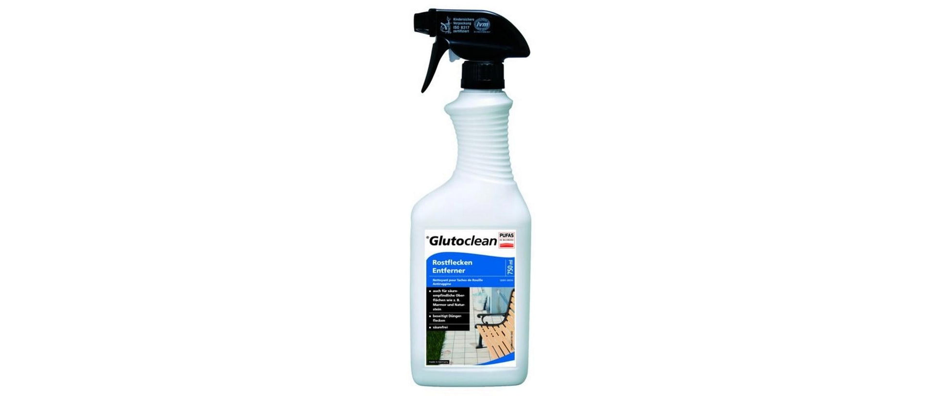Glutoclean Rostflecken Entferner Allzweckreiniger für Marmor/Stein – Flüssigkeit, Sprühflasche – 750 ml