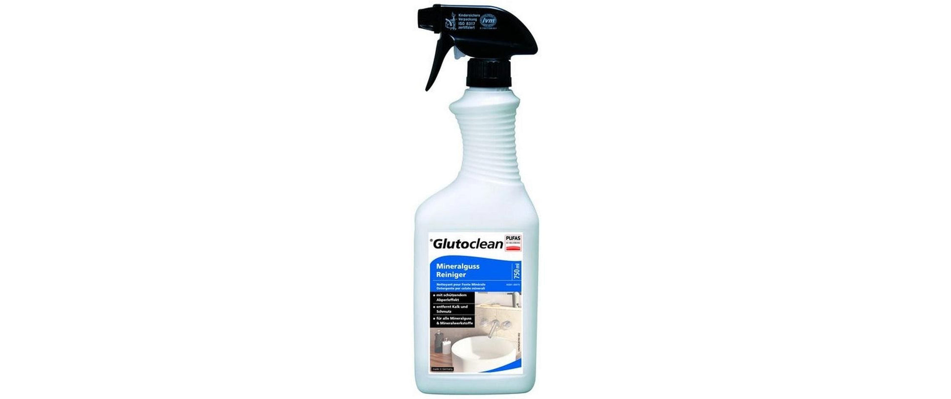 Glutoclean 047602074 Bad-/Kalkreiniger für Badezimmer – Flüssigkeit, Spray – 750 ml